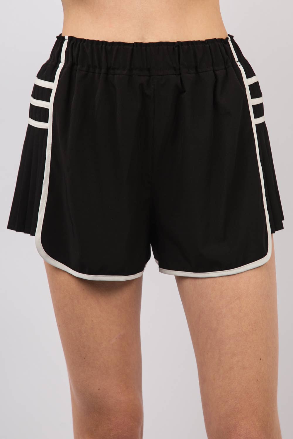 Very J - Side Pleated Detail Activewear Shorts - 926 West