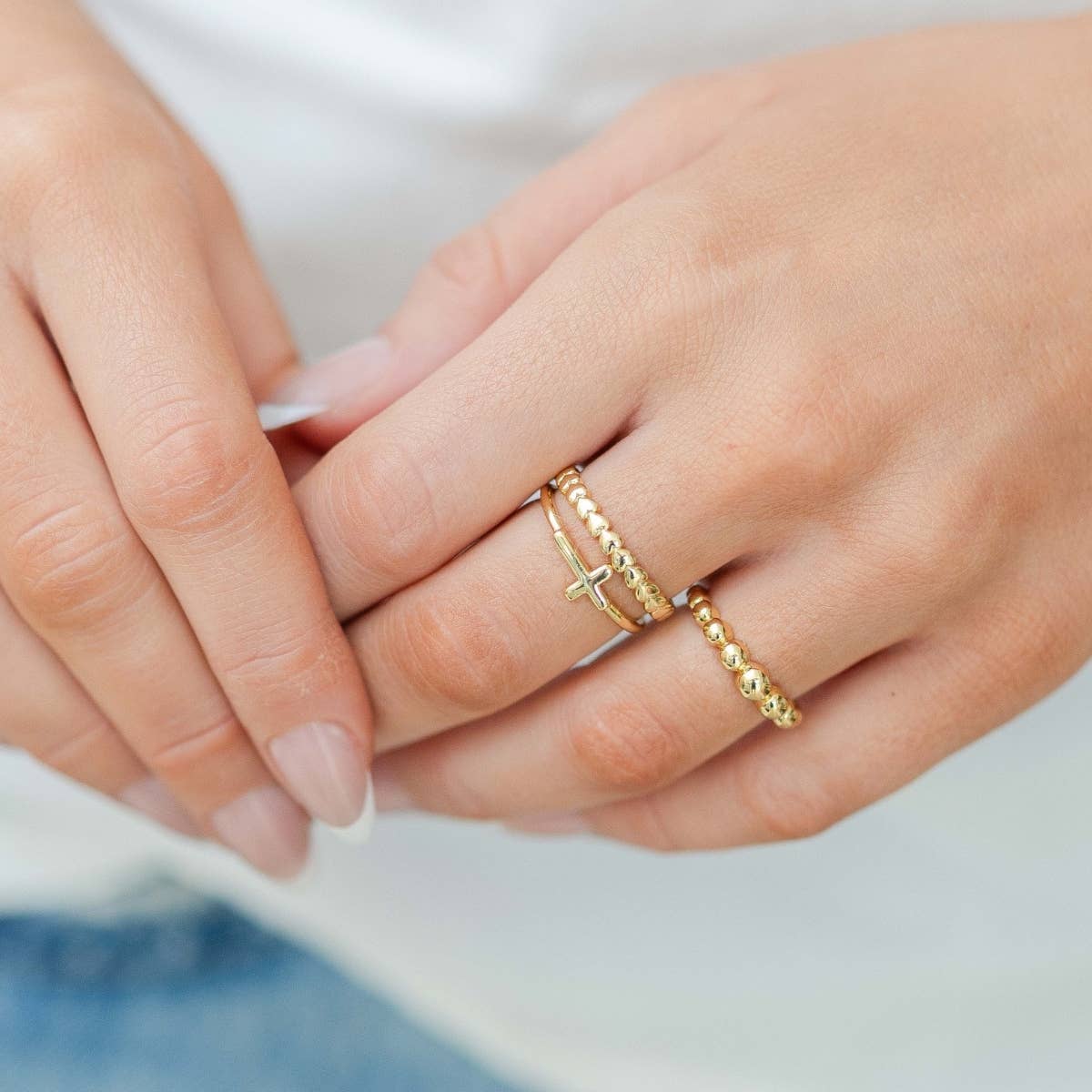 Splendid Iris - Simple Cross Ring R8269 - 926 West