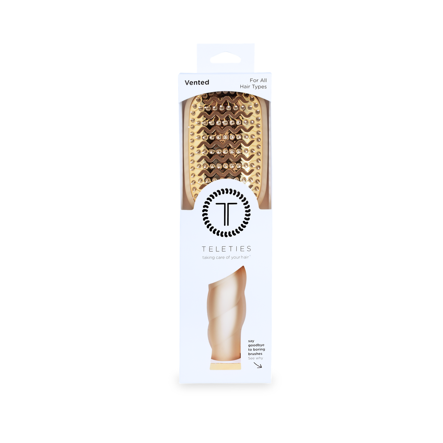 Teleties - Vented Hair Brush | Tan