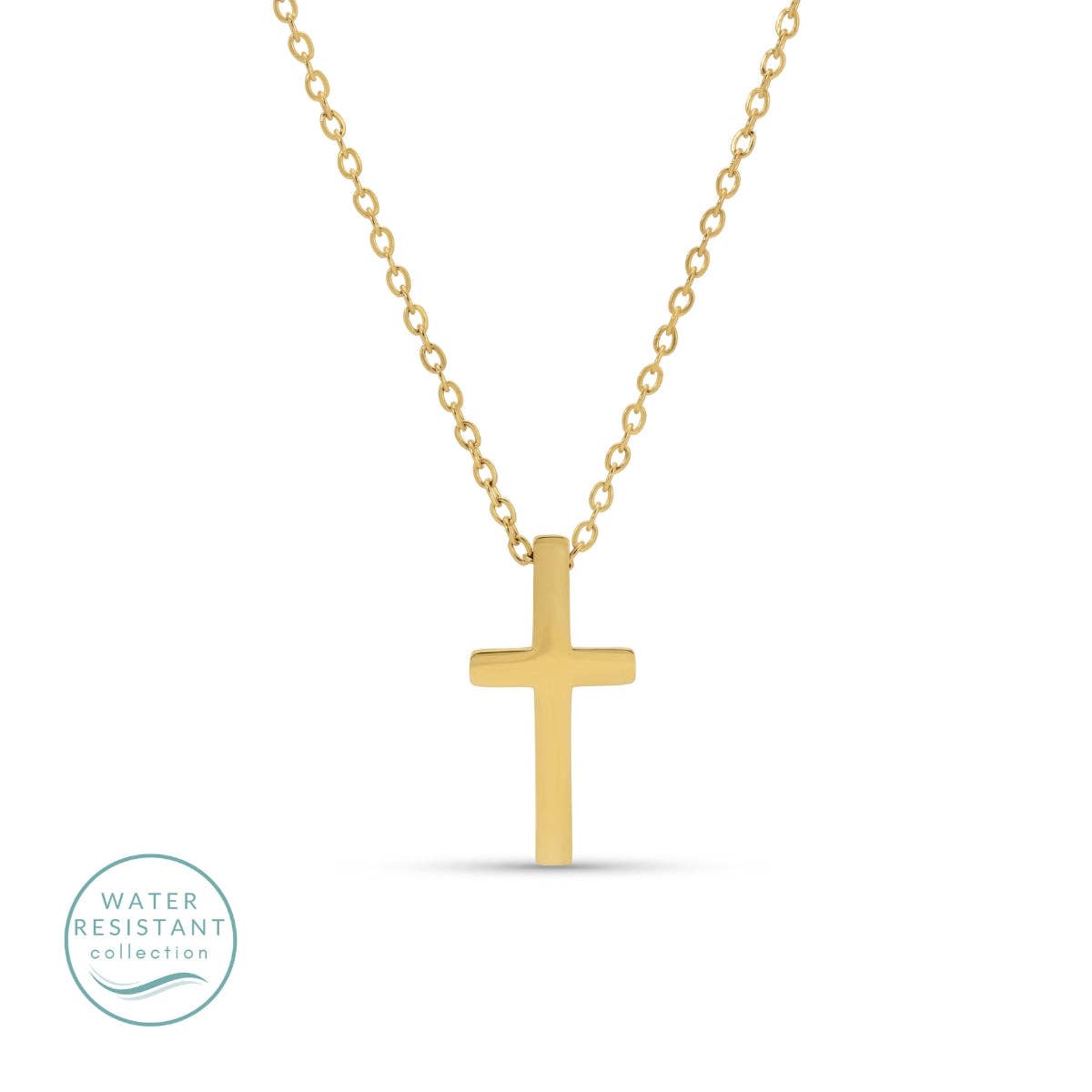 Splendid Iris - Timeless Cross Pendant Necklace, Water Resistant - 926 West