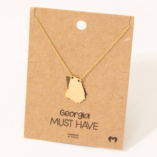 Georgia State Pendant Necklace 926 WEST