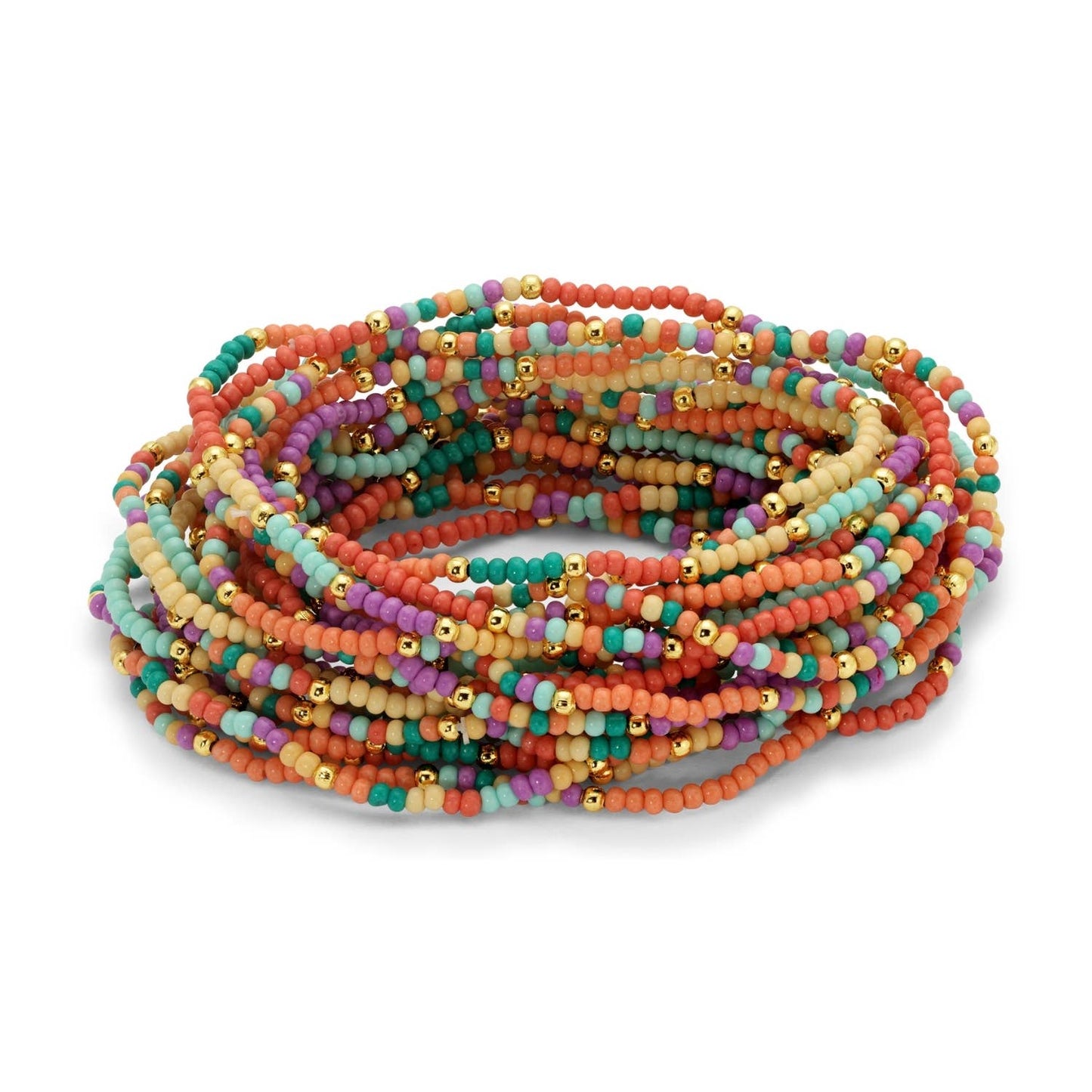 SPLENDID IRIS- Assorted 2mm Stretch Seed Bead Bracelets - 926 West