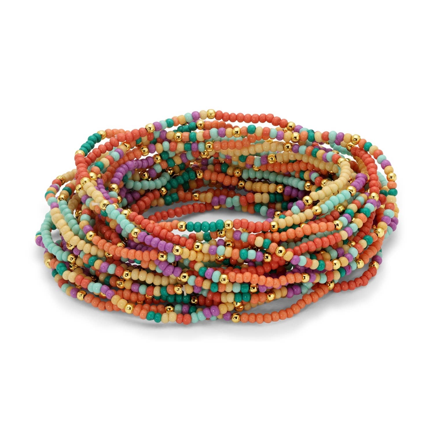 SPLENDID IRIS- Assorted 2mm Stretch Seed Bead Bracelets - 926 West