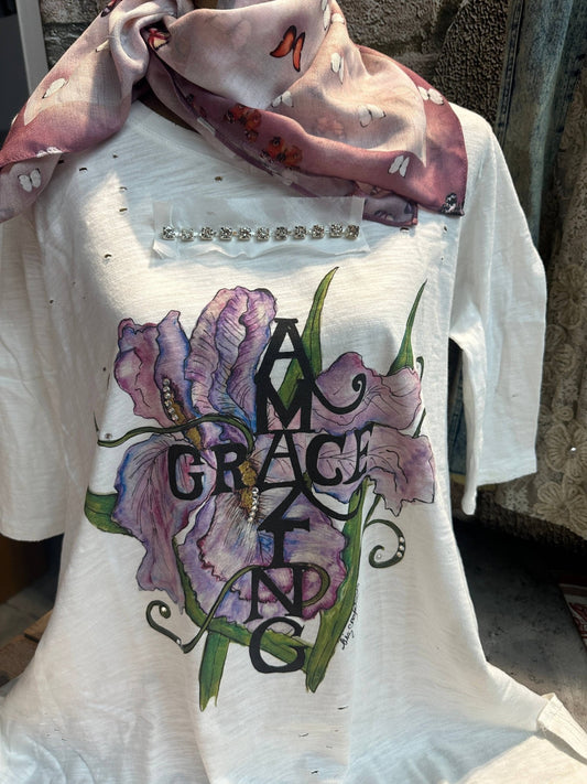 Amazing Grace Tattered Tee - 926 West