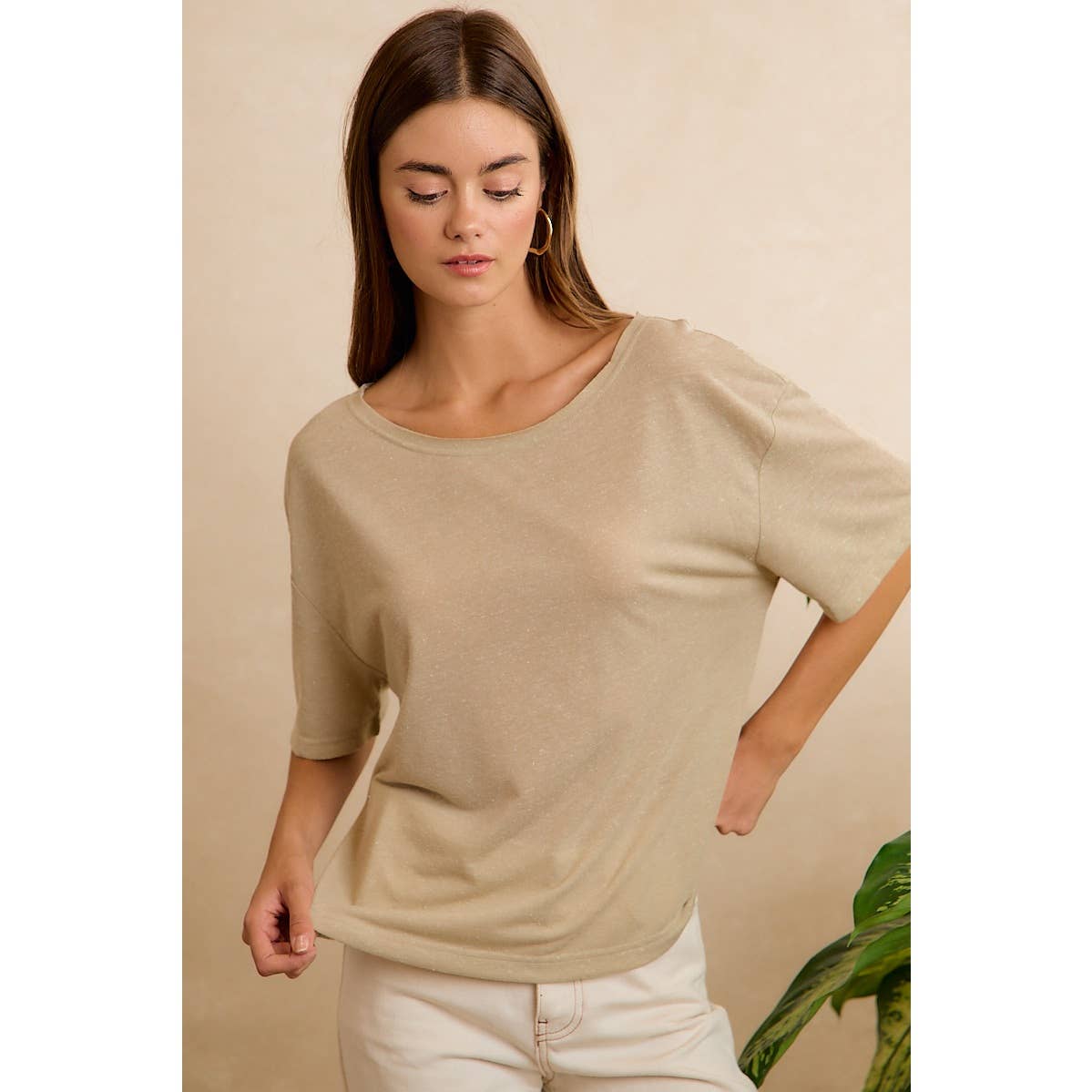 Solid Jersey Relaxed Fit Short Sleeve Pocket Top