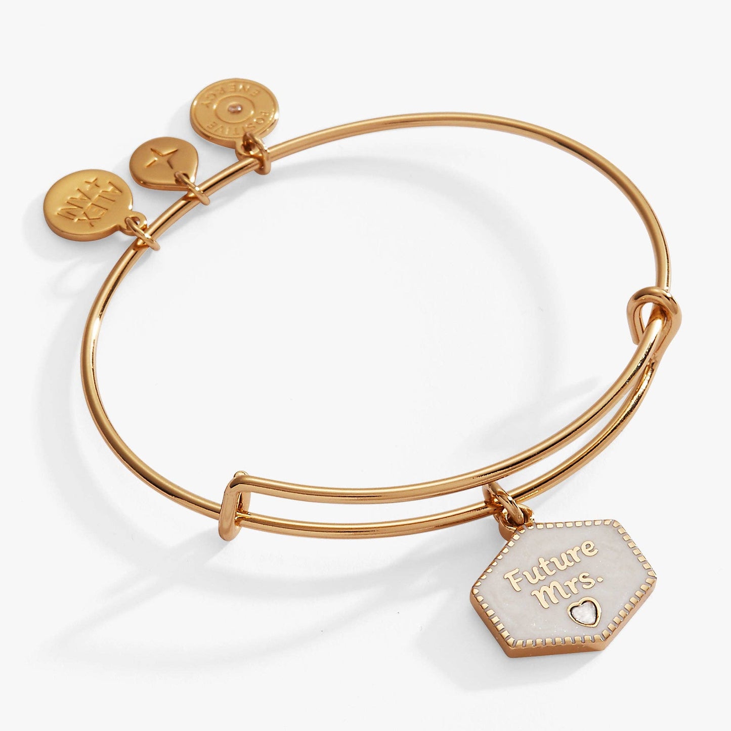 ALEX + ANI - 'Future Mrs.' Mother of Pearl Charm Bangle