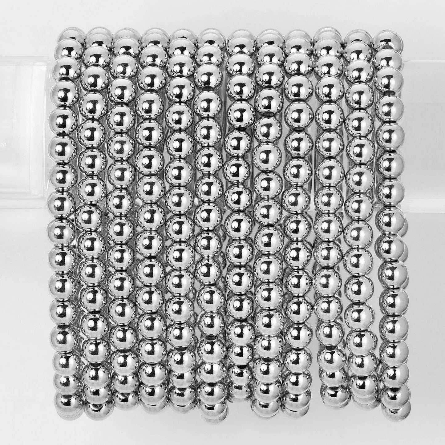 Splendid Iris -  6mm Beaded Bracelet B3286