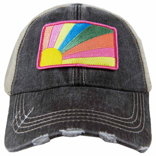 Bursting Sunshine Patch Trucker Hat Katydid