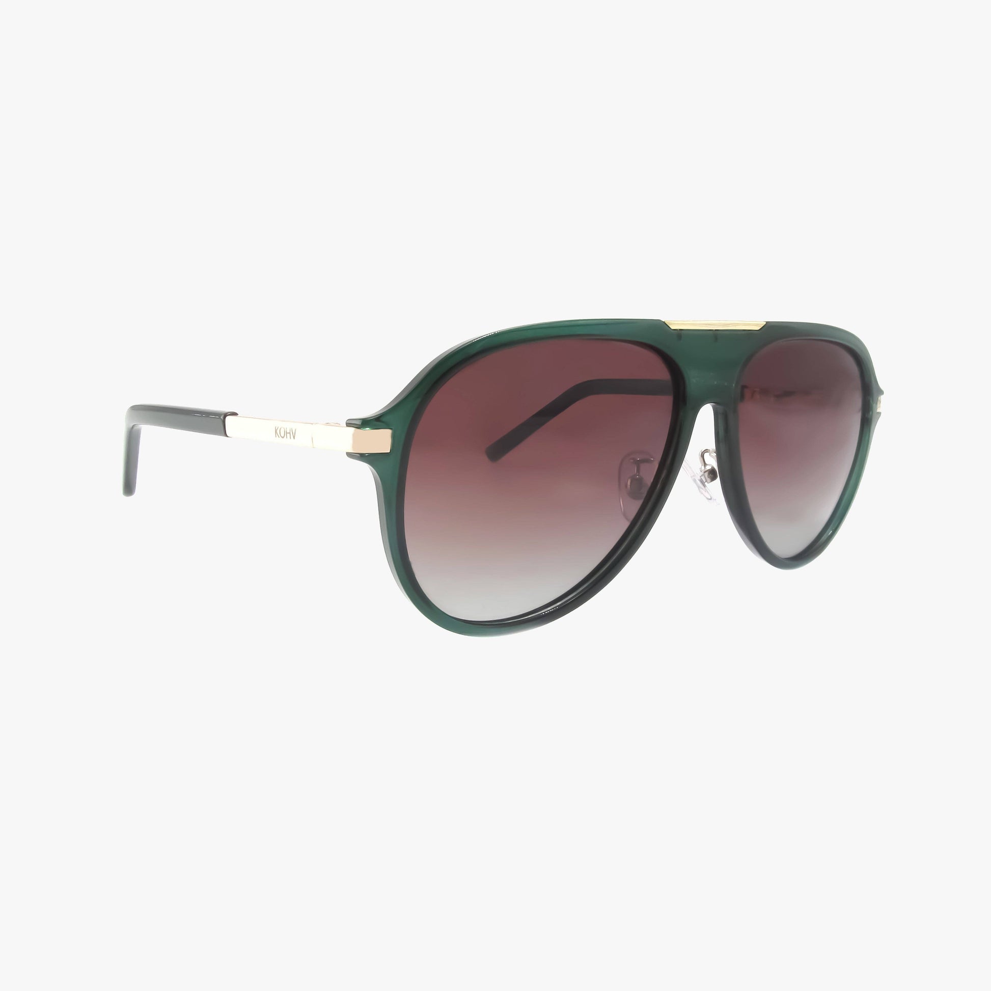 Kohv-AURA EMERALD GREEN Polarized Fashion Aviator Sunglasses - 926 West