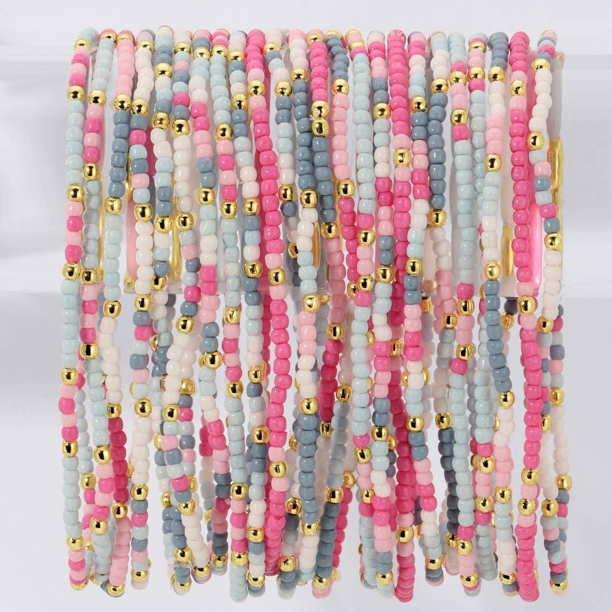 SPLENDID IRIS- Assorted 2mm Stretch Seed Bead Bracelets - 926 West