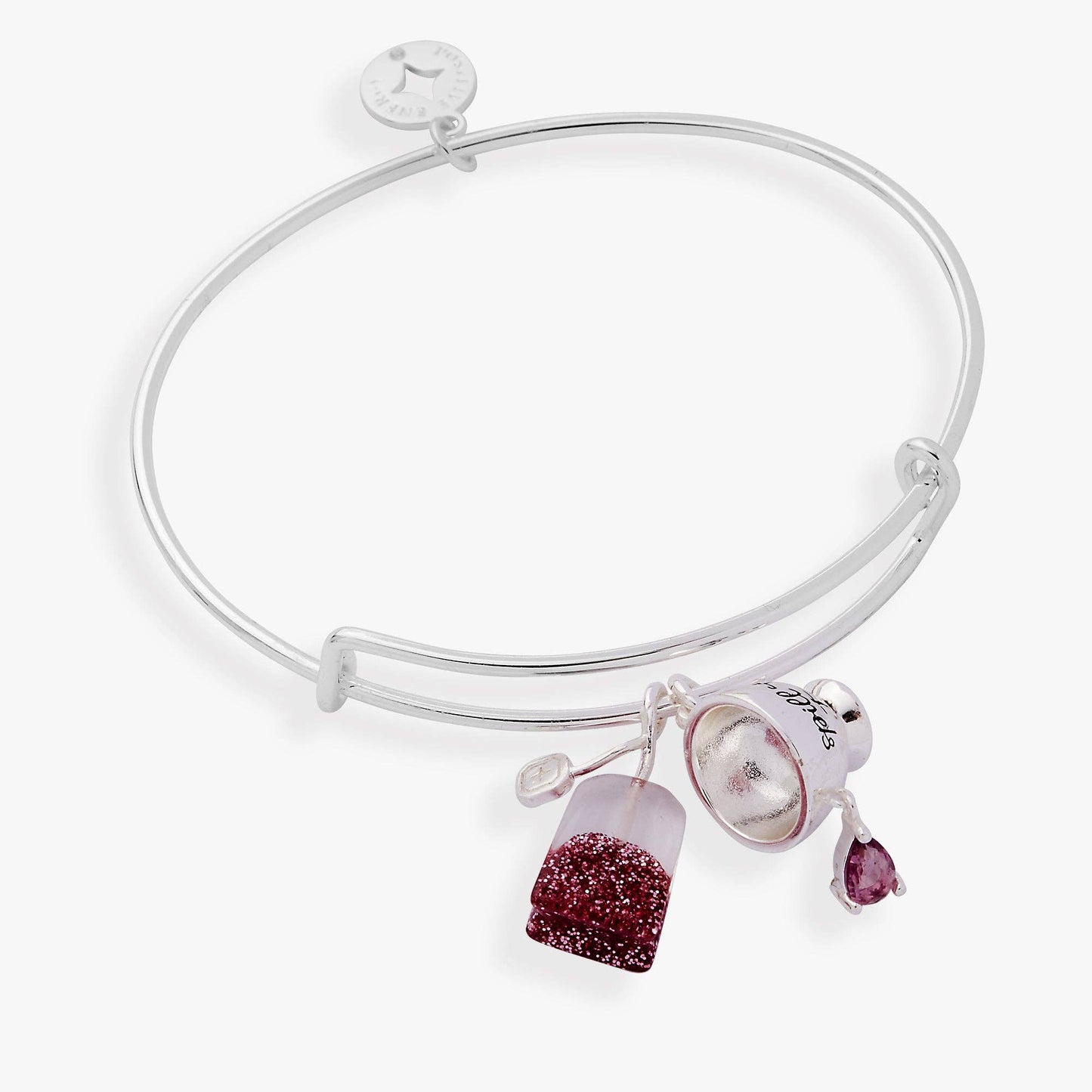 ALEX + ANI - 'Spill the Tea' Cup & Tea Bag Charm Bangle