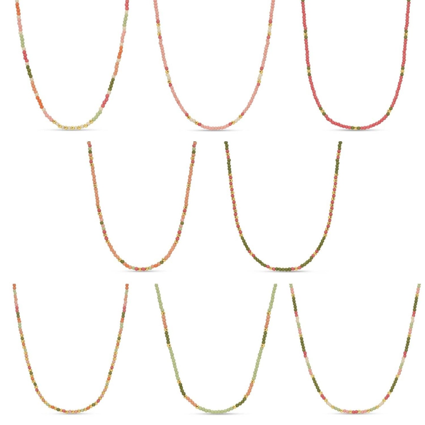 Splendid Iris - Delicate Seed Bead Necklaces - Assorted - 926 West