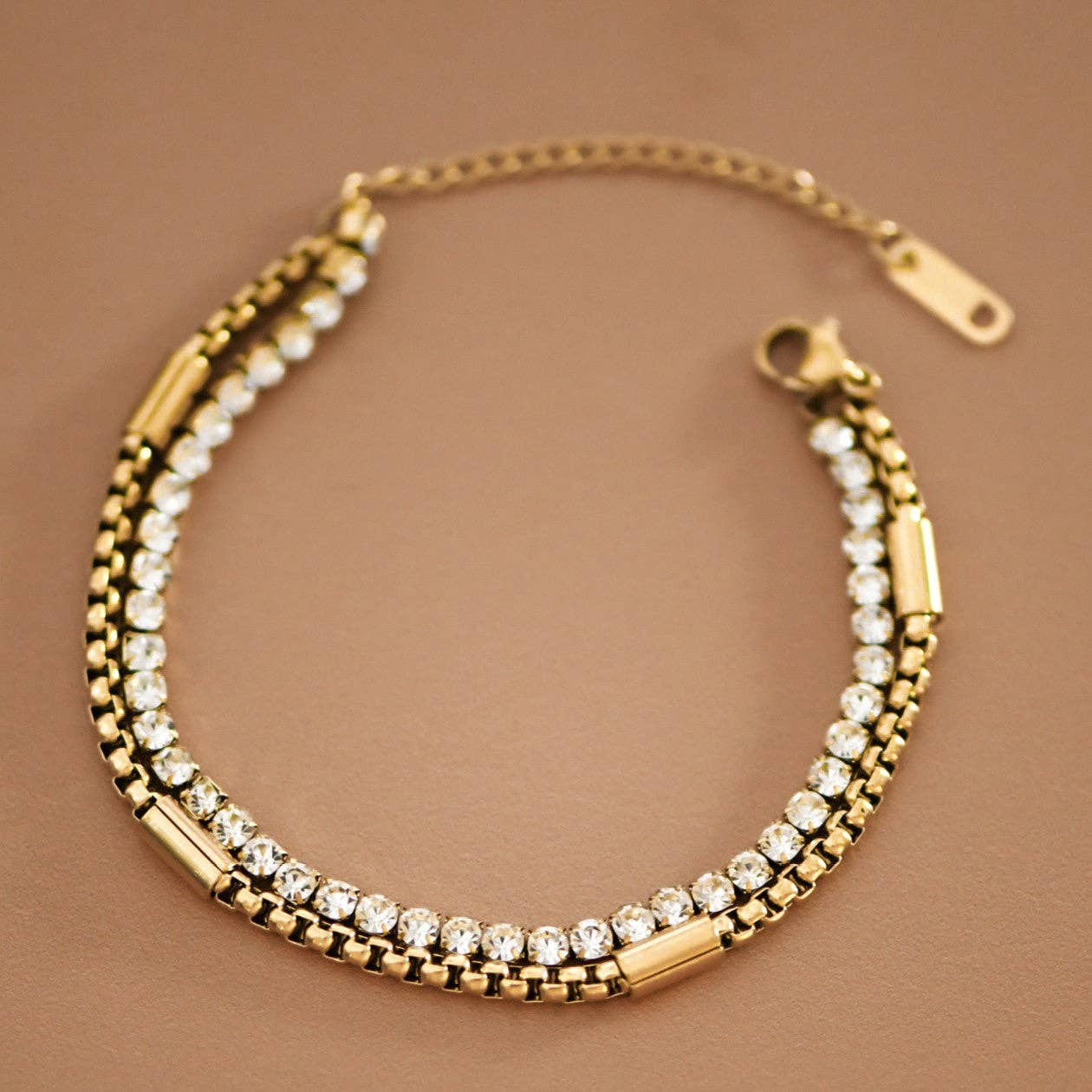 18K Gold Plated Waterproof Stainless Steel Chain Bracelet - 926 West
