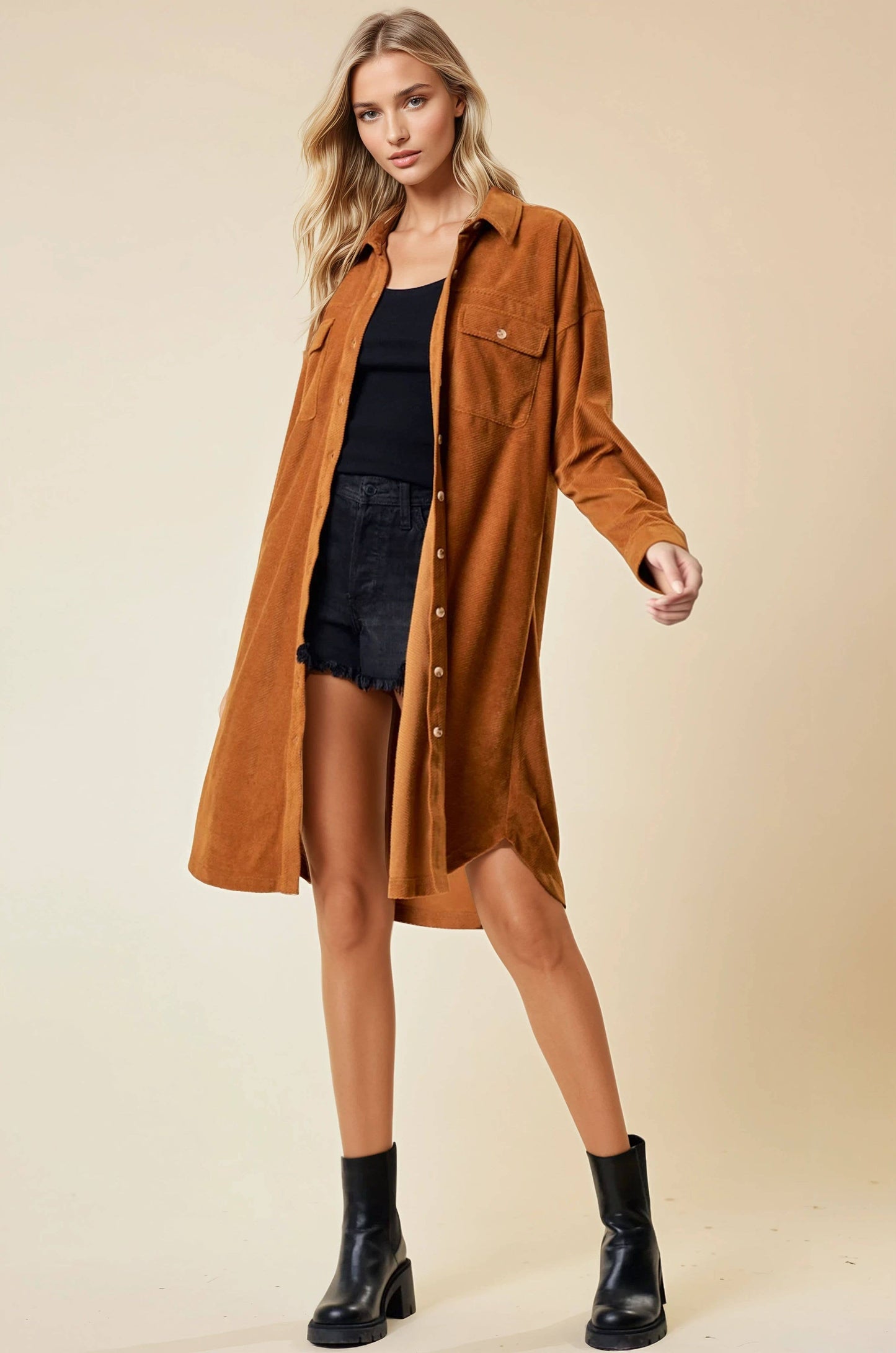 Your Favorite Button Down Duster Jacket - 926 West