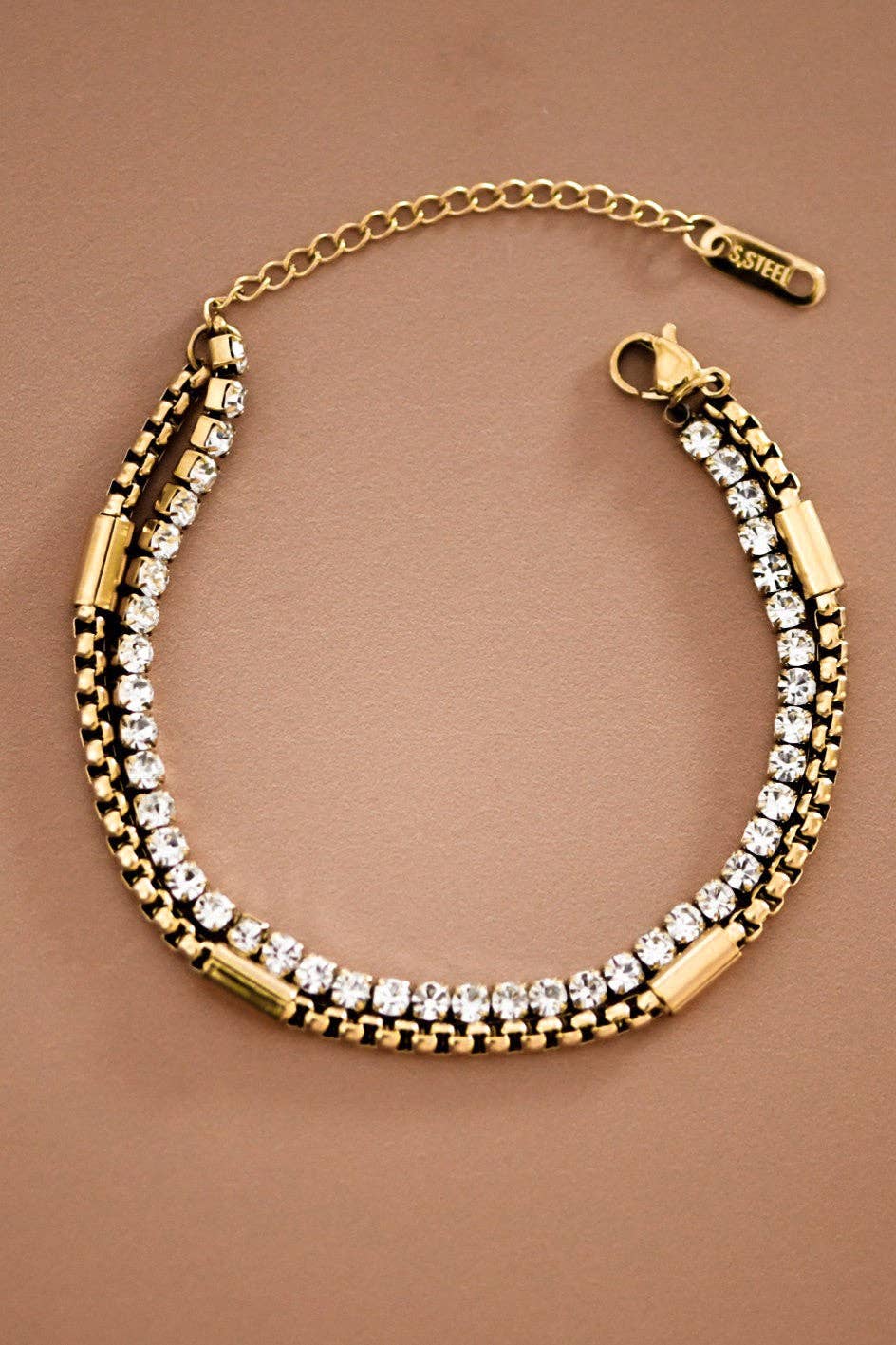 18K Gold Plated Waterproof Stainless Steel Chain Bracelet - 926 West