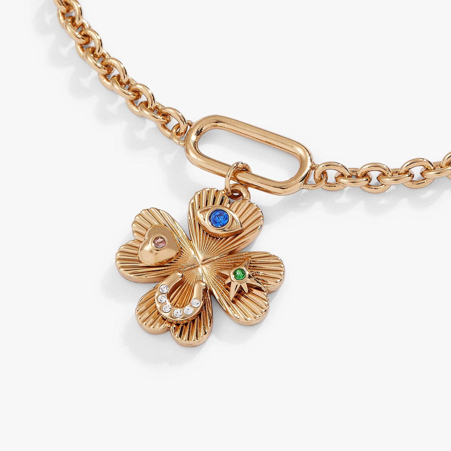 ALEX + ANI - Lucky Four Leaf Clover Adjustable Bracelet