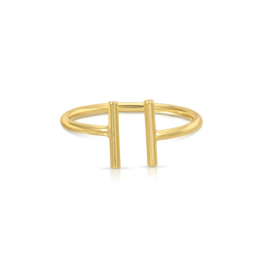 Splendid Iris - Simple Double Bar Adjustable Ring - 926 West