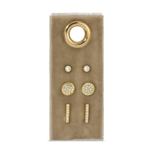 SPLENDID IRIS - Pavé Velvet Stud Gift Set E7448 - 926 West
