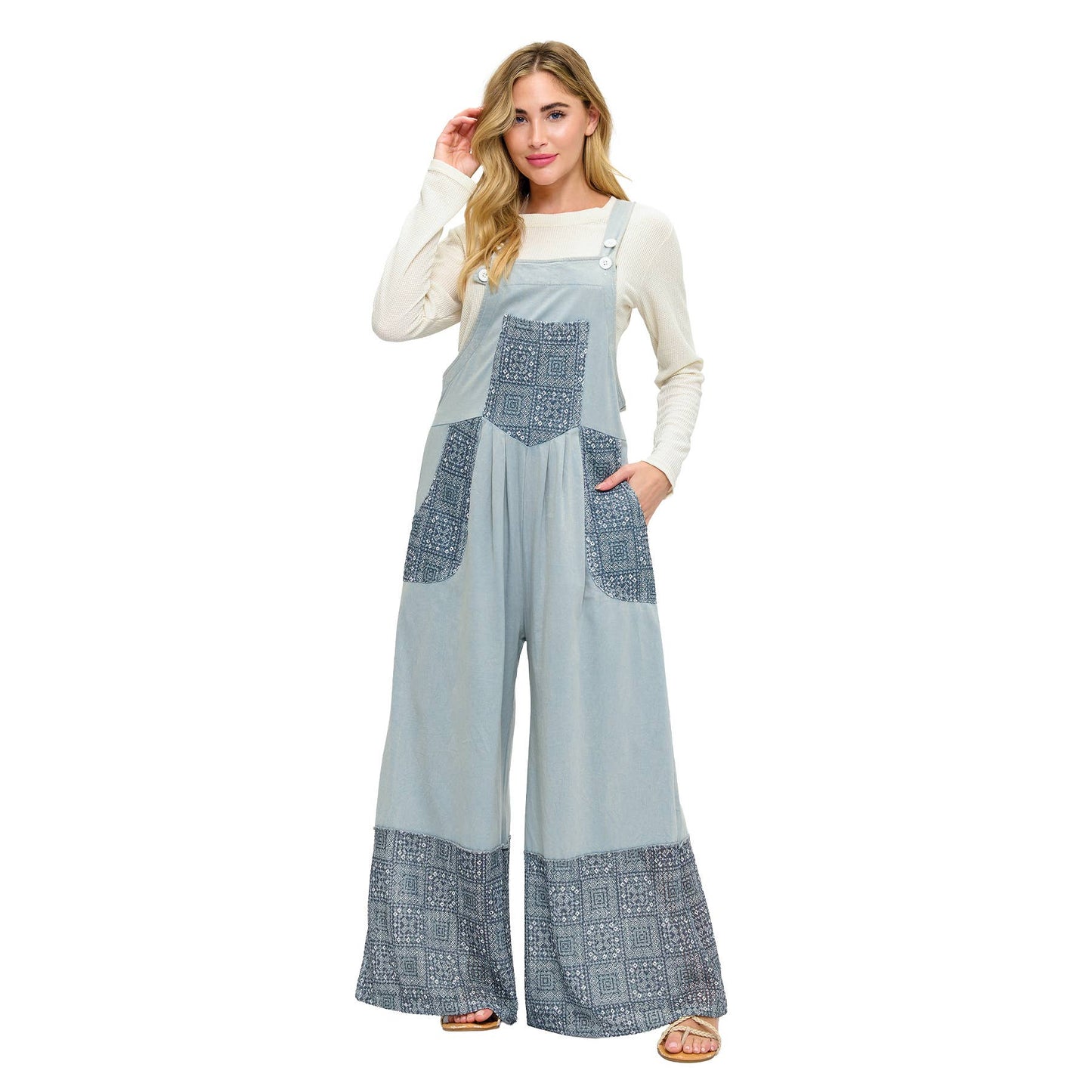 Overall Boho Ruffled Floral Lace Patches