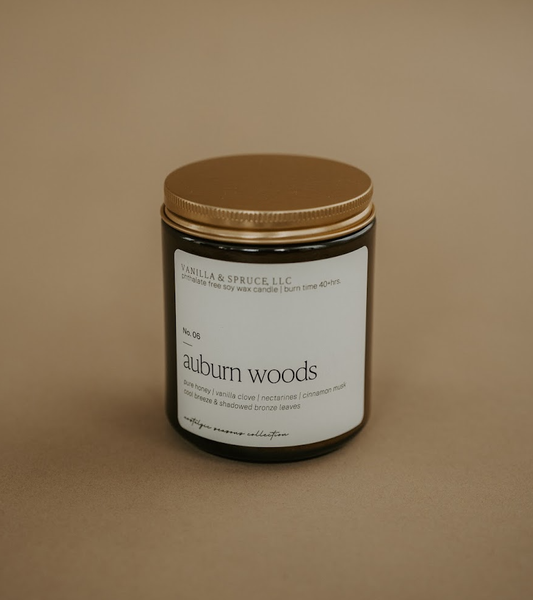 7 oz Candle - Auburn Woods Vanilla and Spruce, LLC