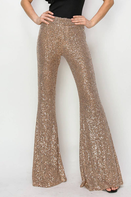 JUNIOR FIT SEQUINS FLARED LEG PANTS 2405 926 WEST