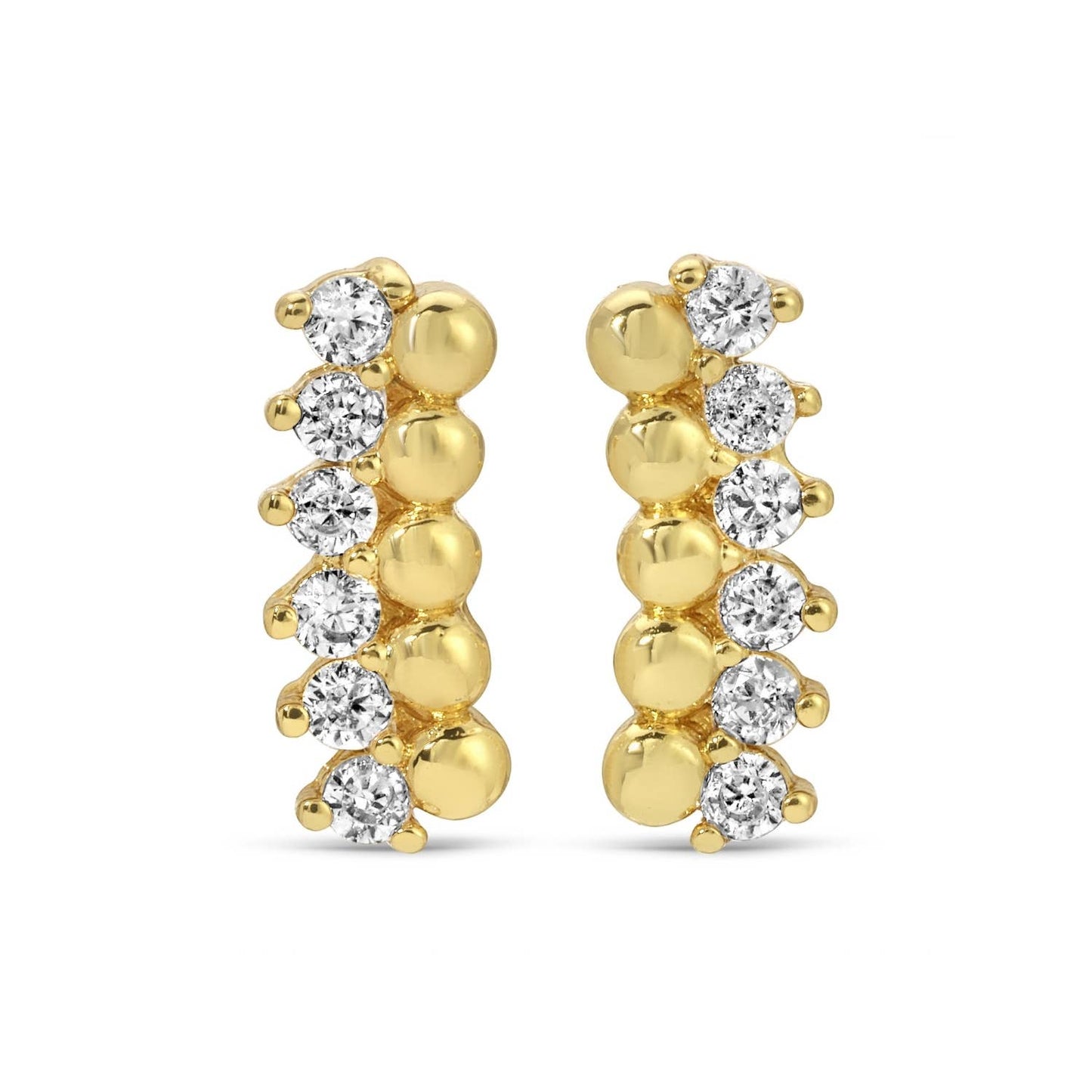 SPLENDID IRIS - Delicate Dots & Cz Studs On Velvet Gift Tag E7899 - 926 West