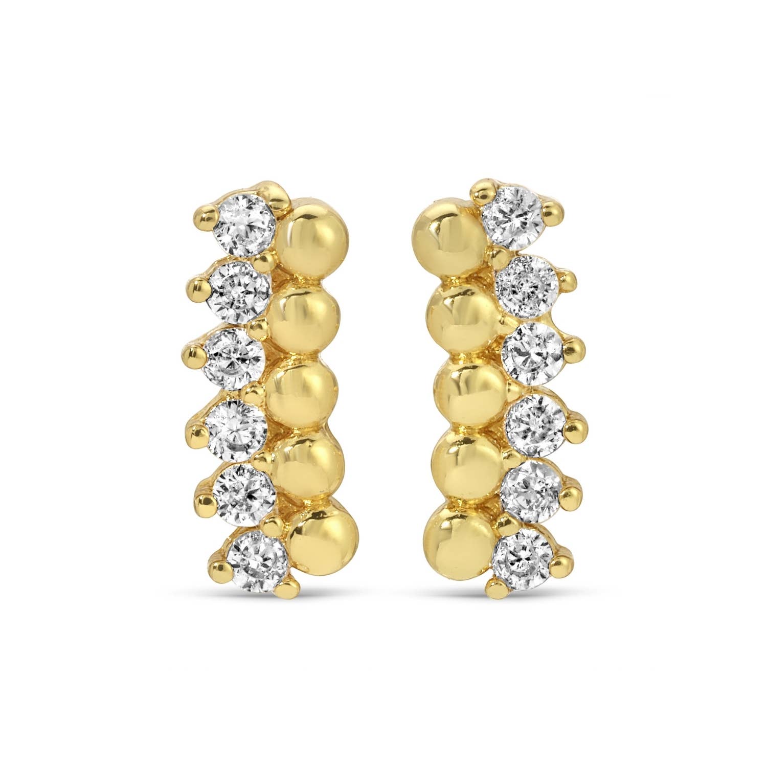 SPLENDID IRIS - Delicate Dots & Cz Studs On Velvet Gift Tag E7899 - 926 West