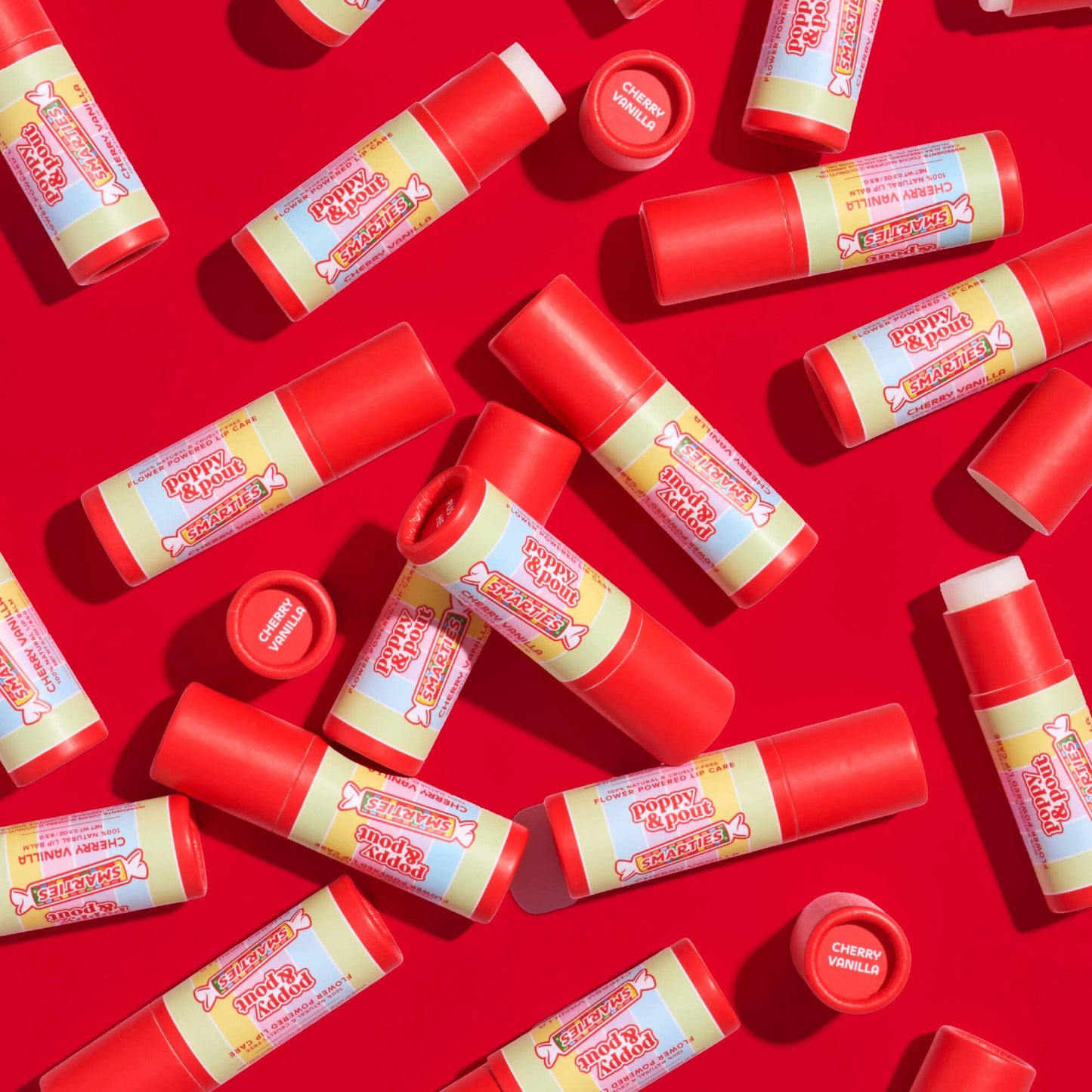 Poppy & Pout - Limited Edition, Lip Balm, Smarties, Cherry Vanilla