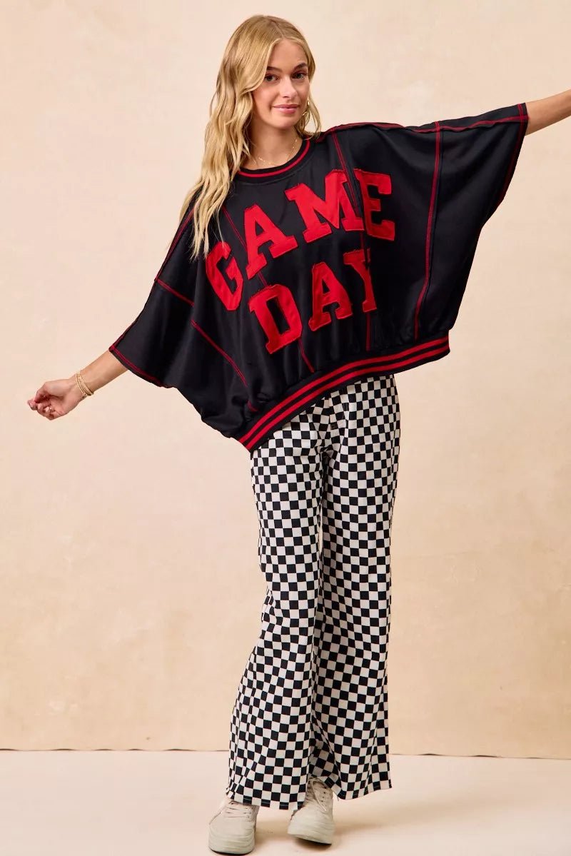 BiBi Gameday Theme Checkered Printed Pants - 926 West