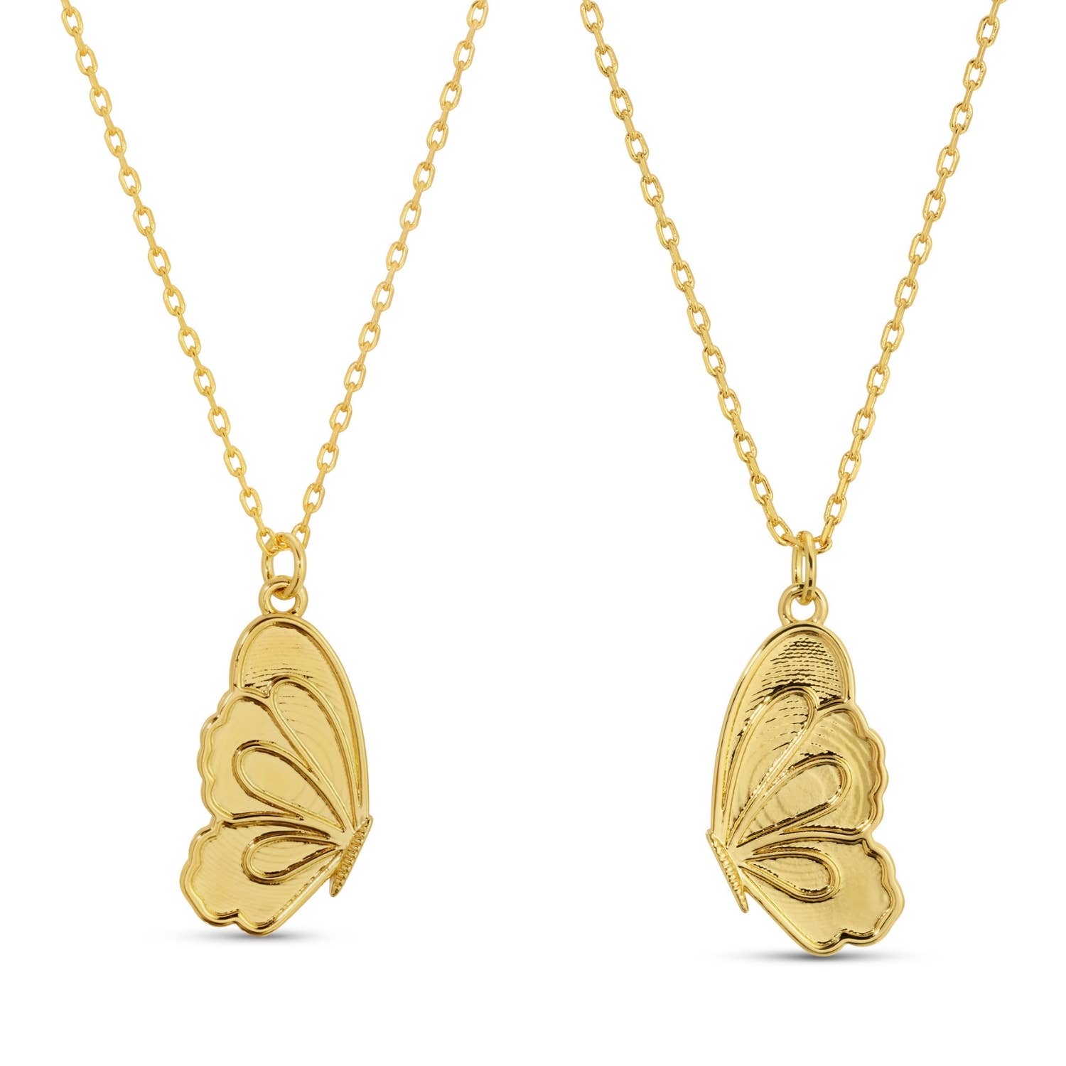 Splendid Iris - BFF Pair Of Butterfly Halves Friendship Necklaces - 926 West