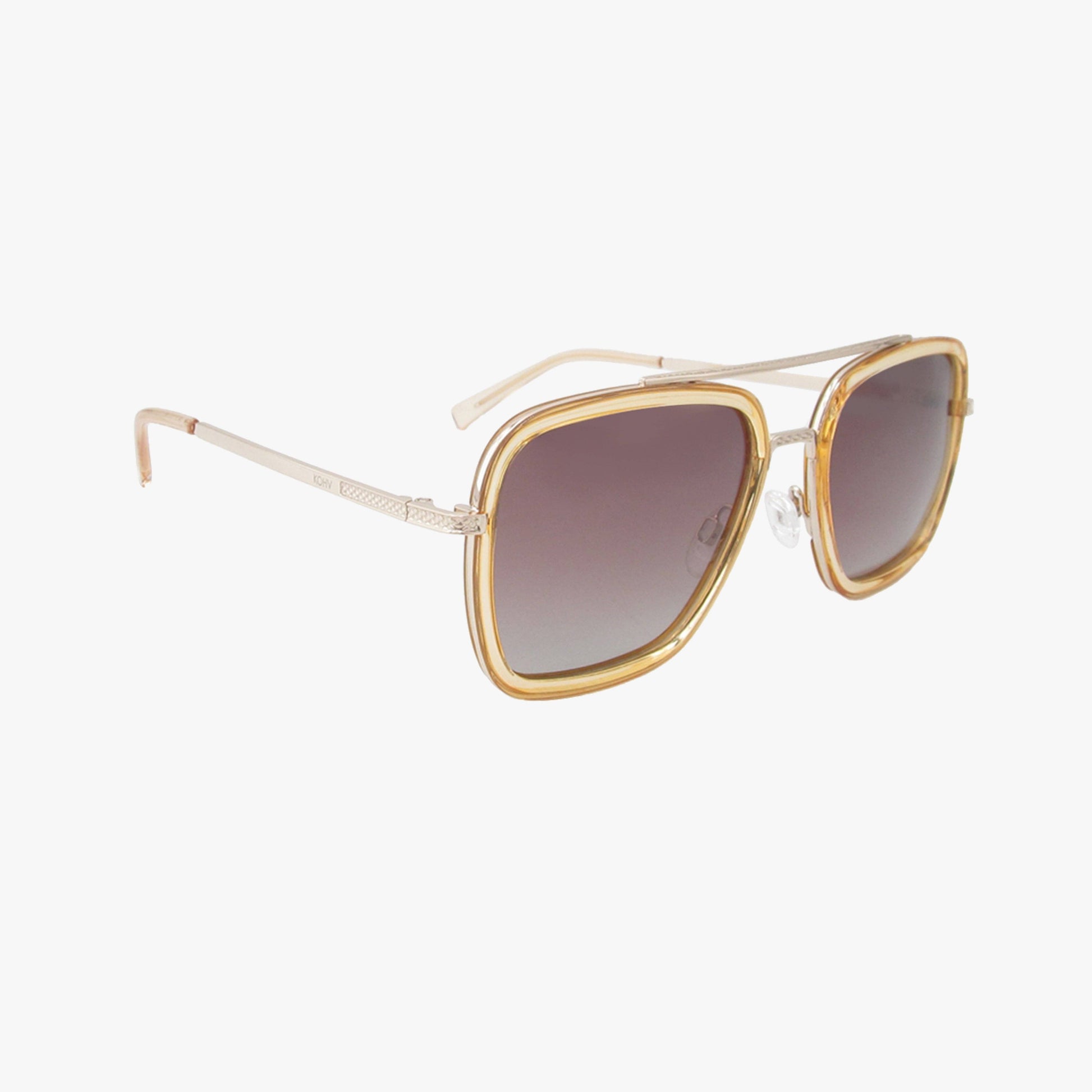 Kohv-LEX CHAMPAGNE Polarized Navigator Metal Sunglasses - 926 West