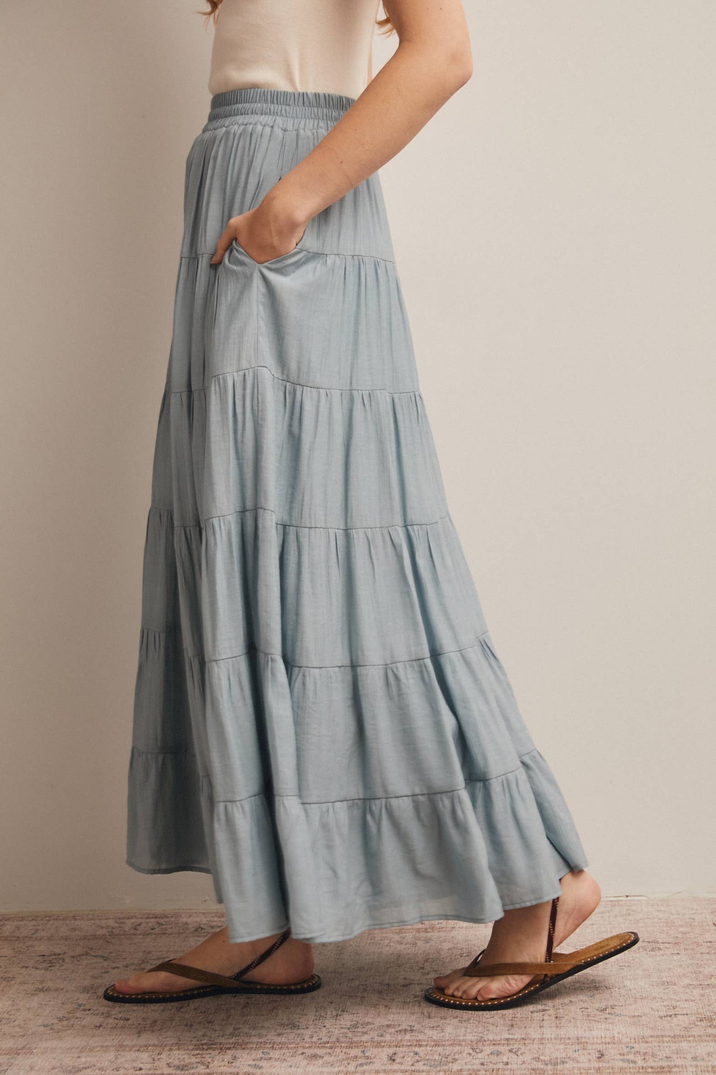Tiered Maxi Skirt FSK0015