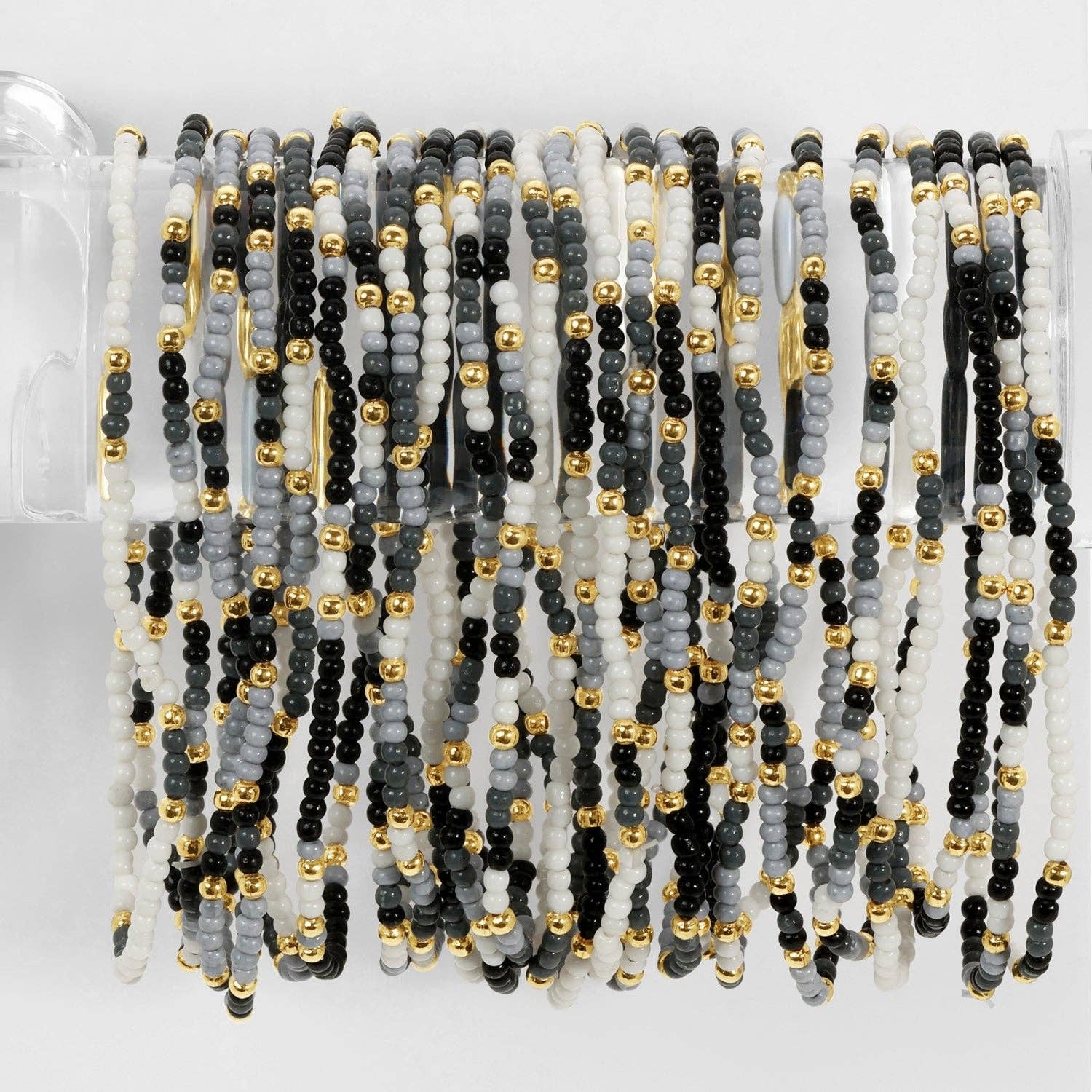 SPLENDID IRIS- Assorted 2mm Stretch Seed Bead Bracelets - 926 West