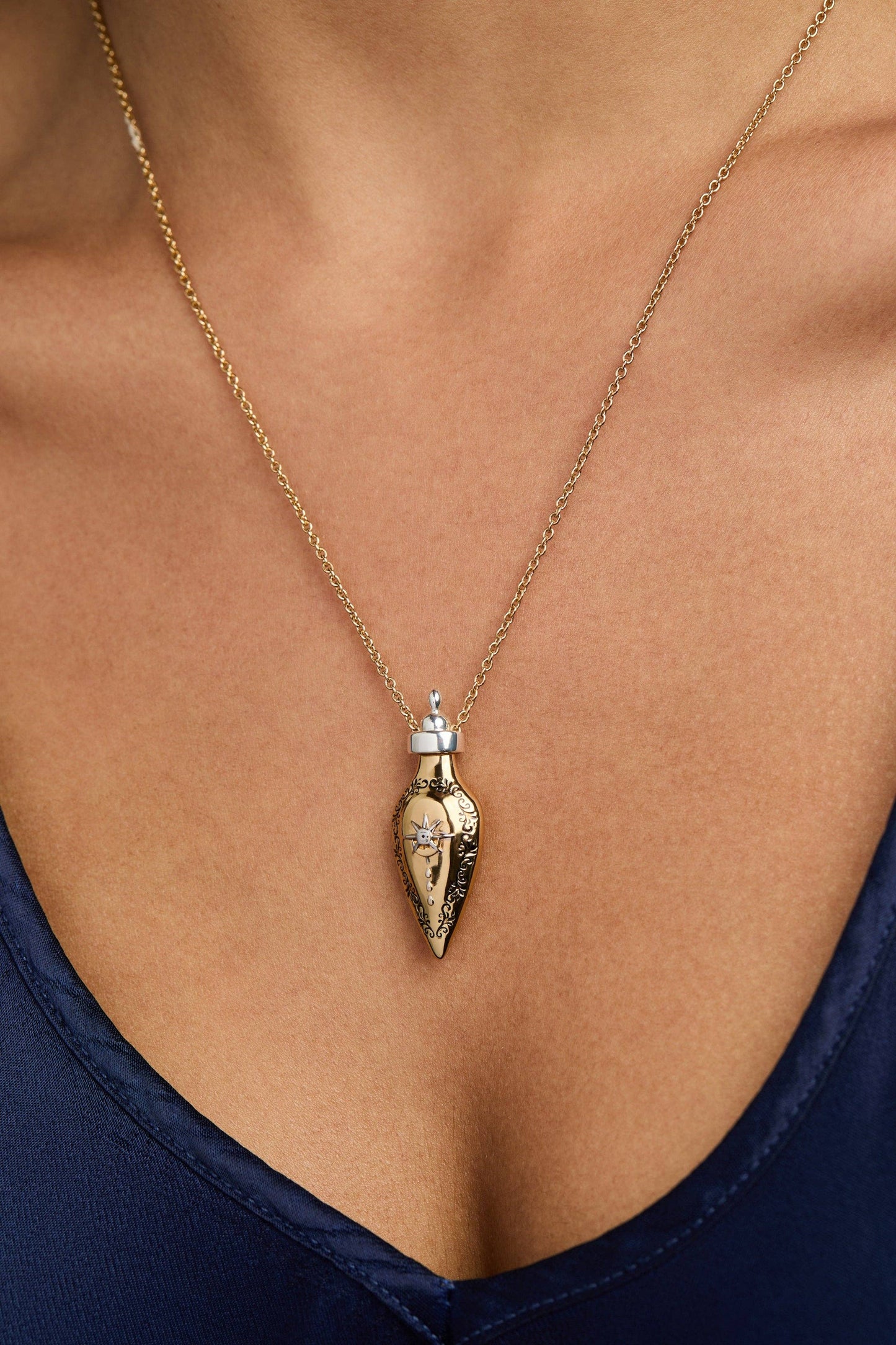 ALEX + ANI - 'Written in the Stars' Potion Bottle Slider Necklace