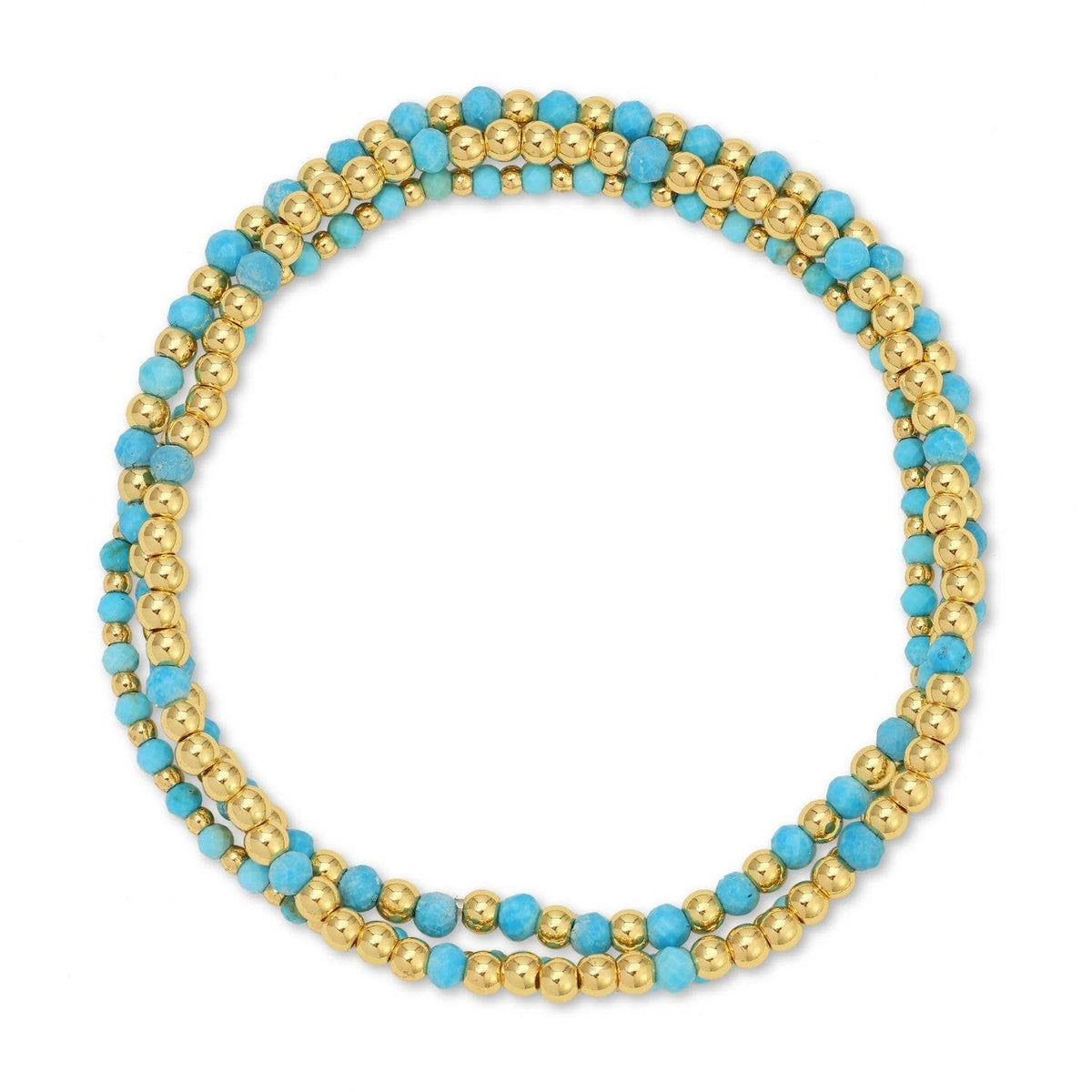Splendid Iris Assorted Turquoise Stretch Beaded Bracelets B3412
