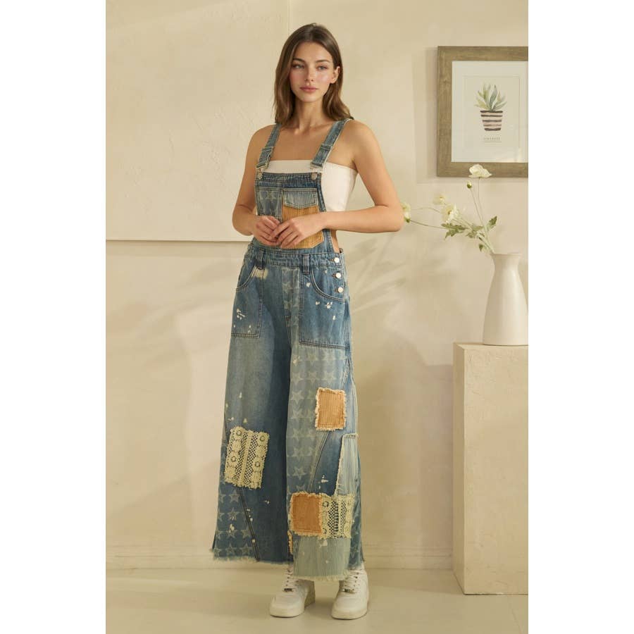 OLI & HALI - MULTI PATCH DENIM OVERALLS - 926 West
