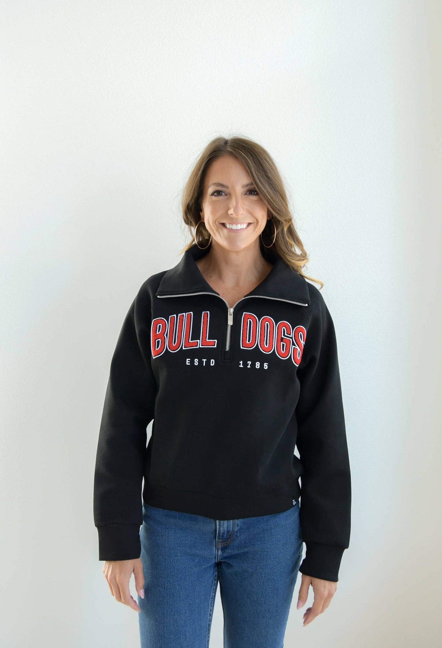 Georgia  Split Lux Quarter Zip Gameday Social Apparel Co.®