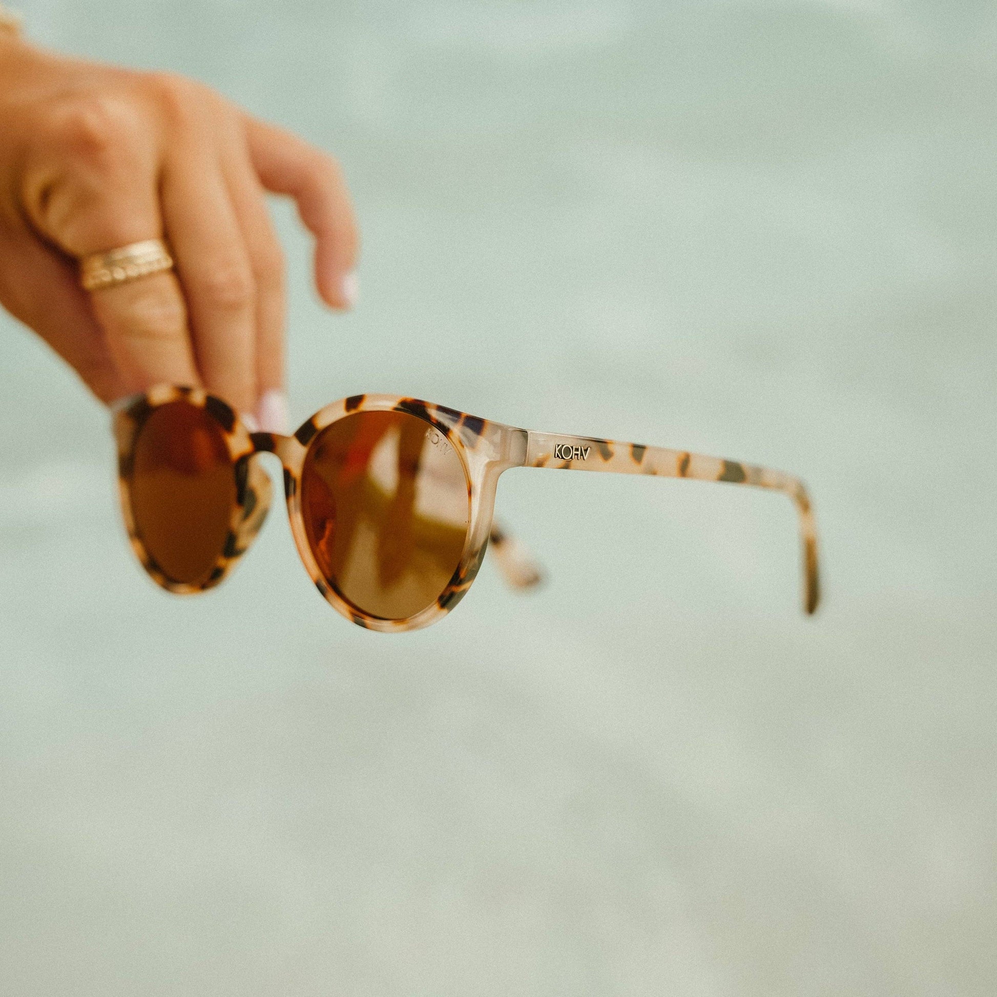 Kohv-HERON BLUSH Polarized Round Fashion Sunglasses - 926 West