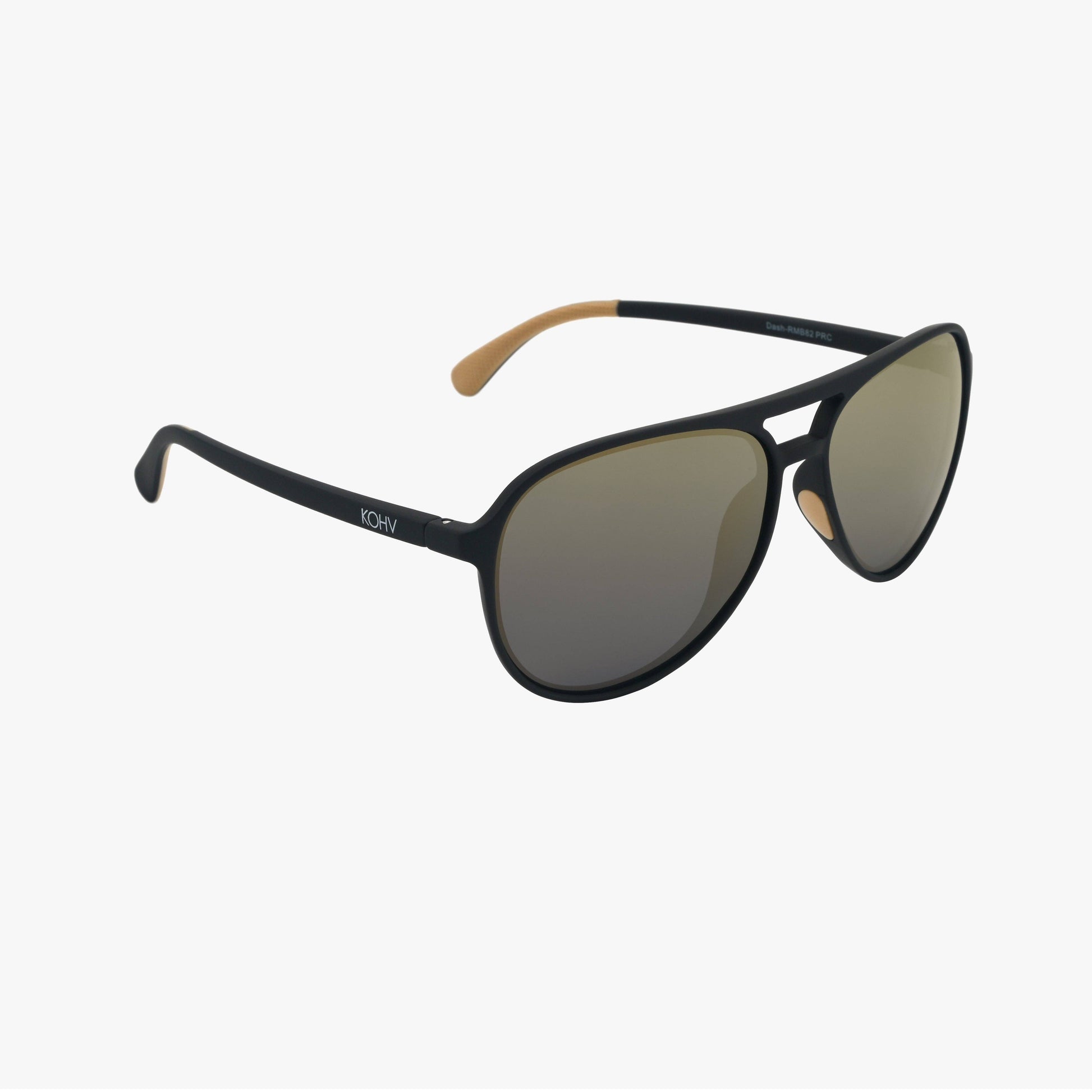 Kohv-DASH BRONZE Polarized Active Soft Rubber Aviator Sunglasses - 926 West