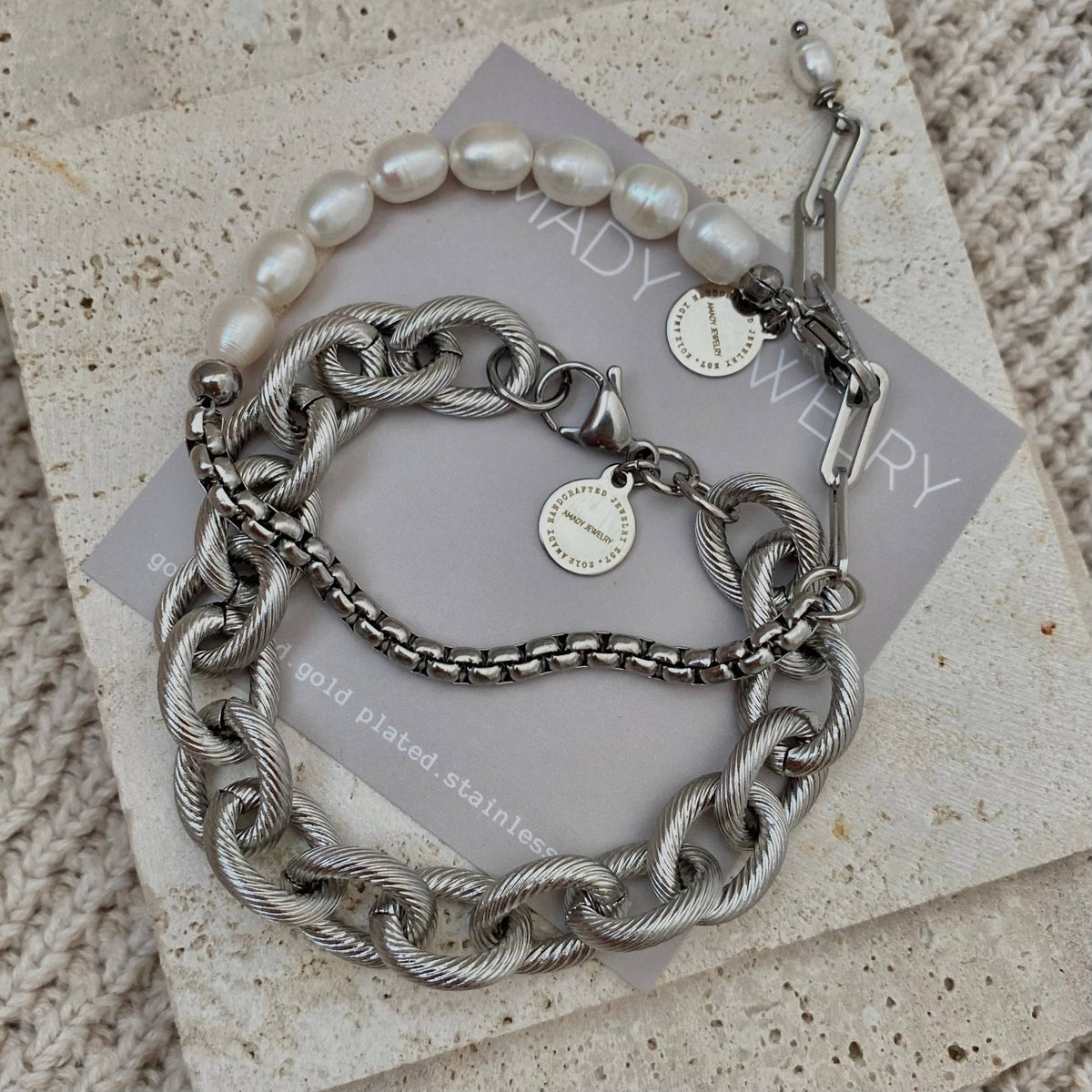 Cable Links Silver Chunky Bracelet stainless steel - 926 West