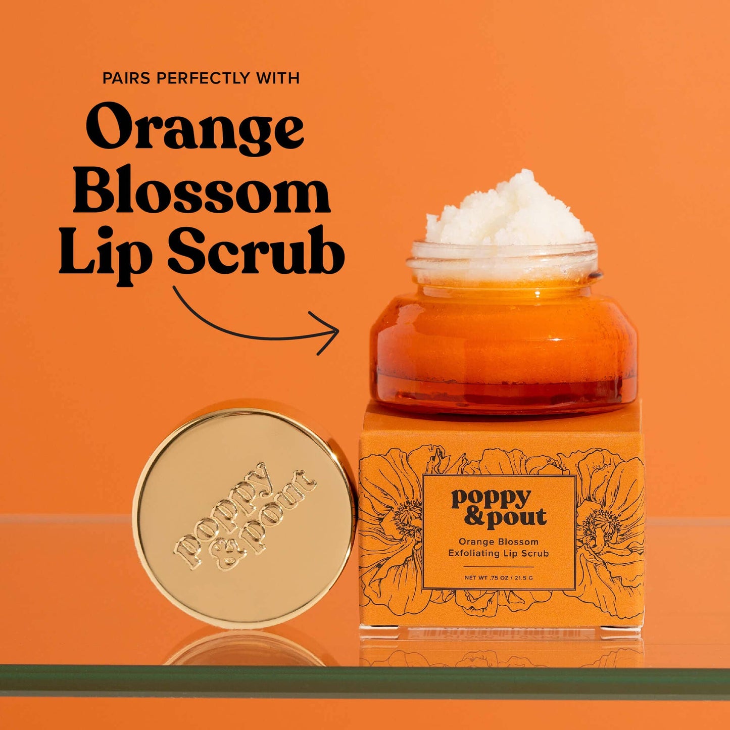 Poppy & Pout -Lip Balm, Orange Blossom