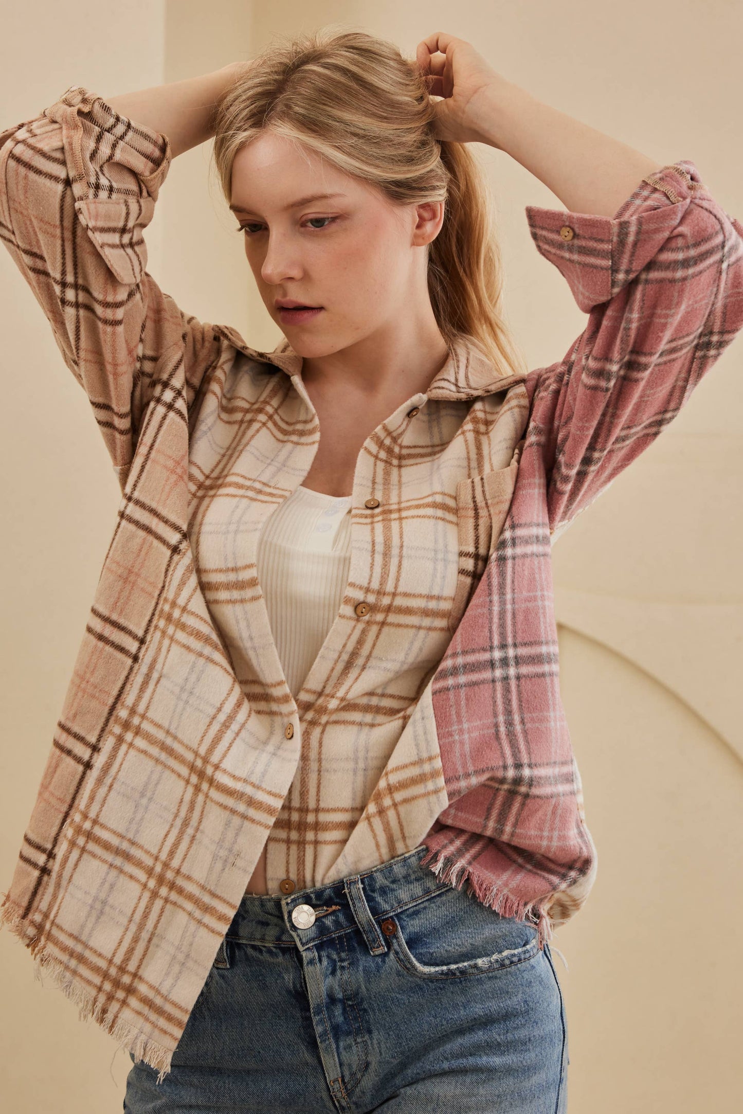 Plaid Oversize Shacket Mello.