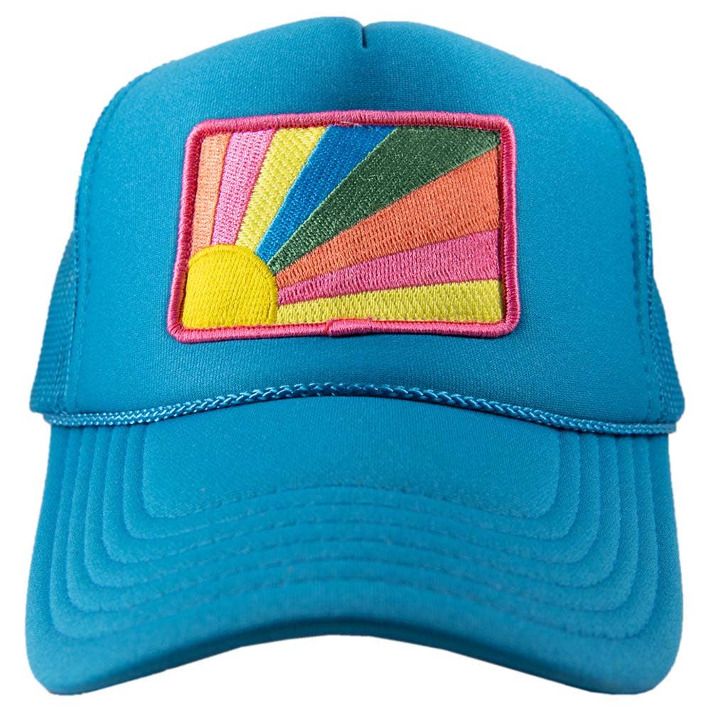 Bursting Sunshine Patch Foam Trucker Hat Katydid