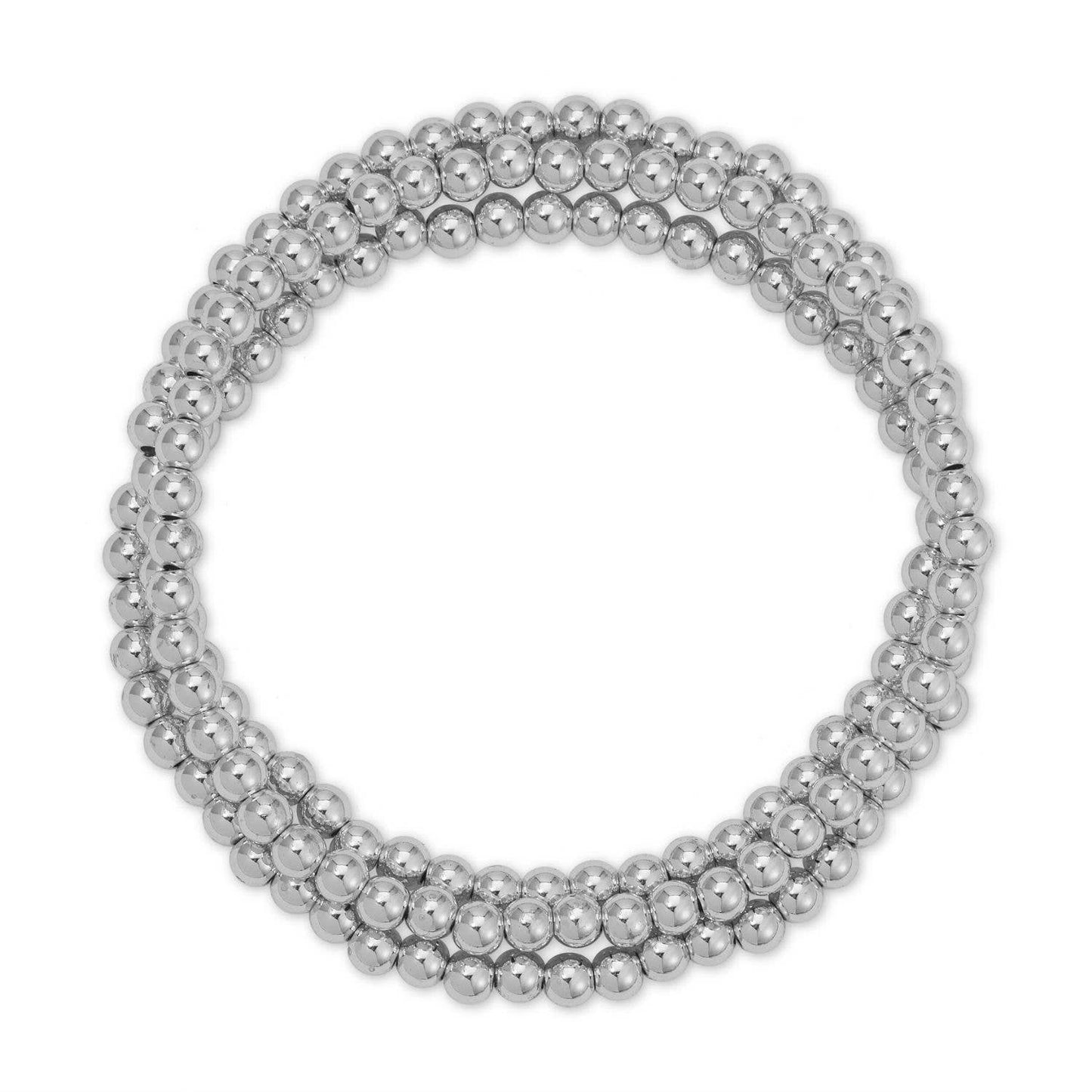 Splendid Iris -  4mm Bead Stretch Bracelet B3203