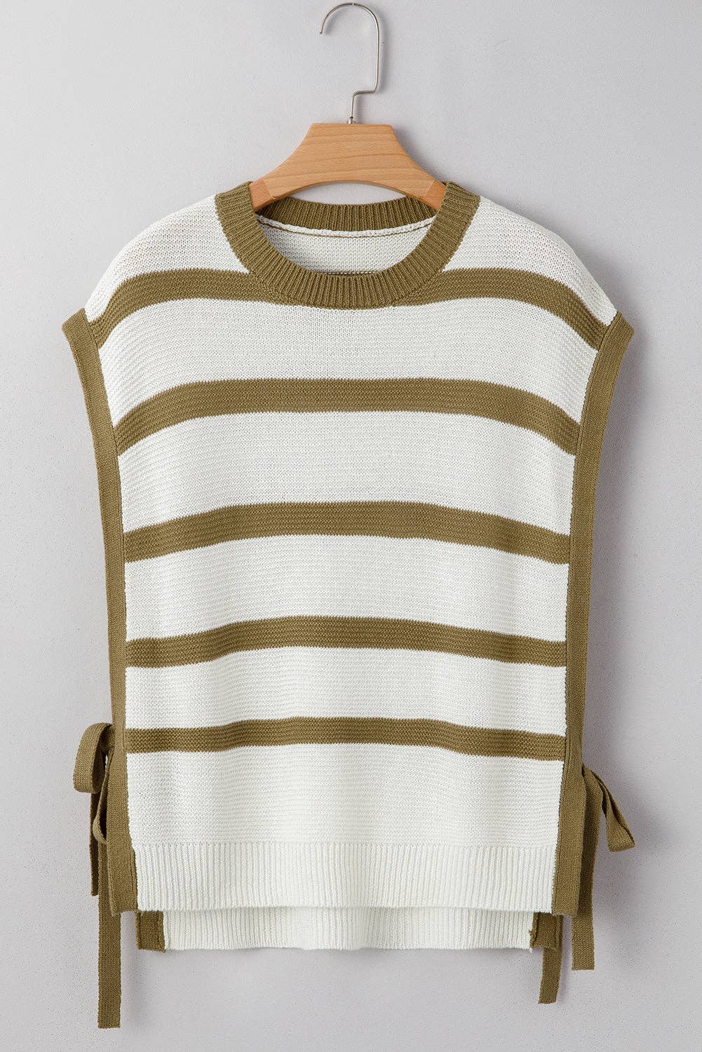 FINAL SALE- Stripe Tie Side Summer Sweater Top 926 WEST
