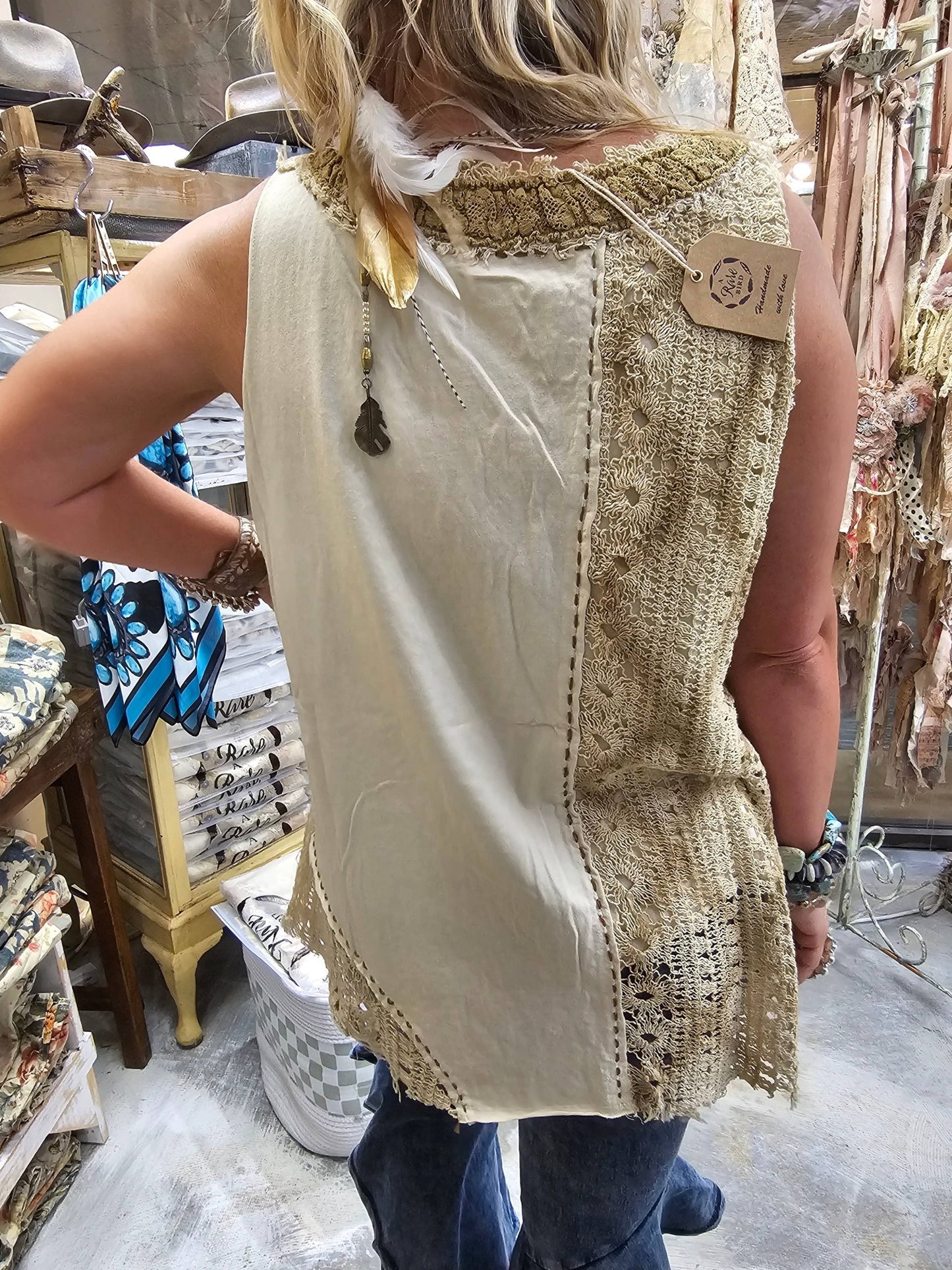 Crochet Vintage Button Cami - 926 West