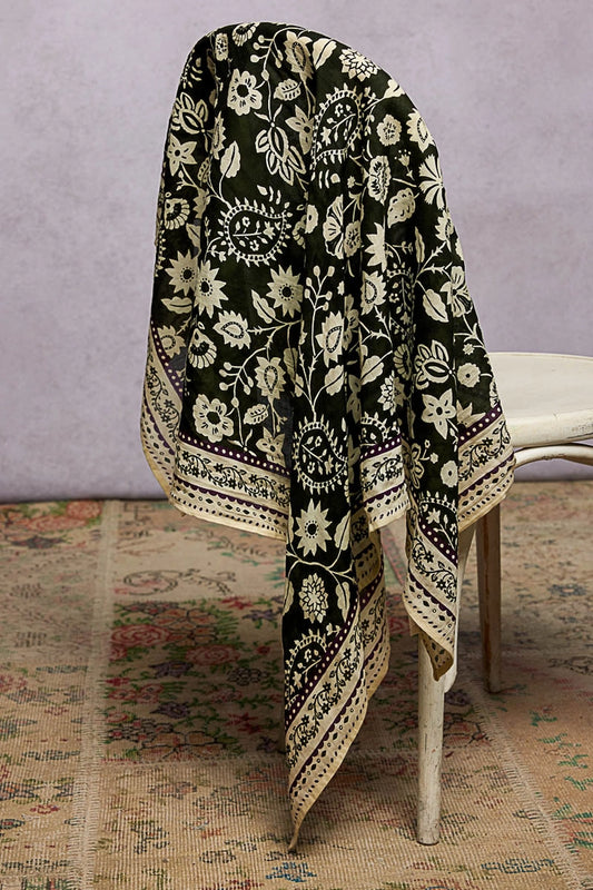 Floral Patterned Multi Style Wrap Scarf