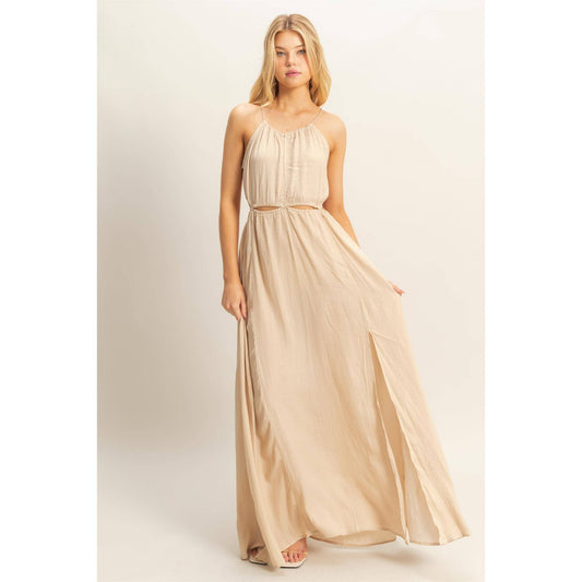 HYFVE - Side Cutout Side Slit Maxi Dress