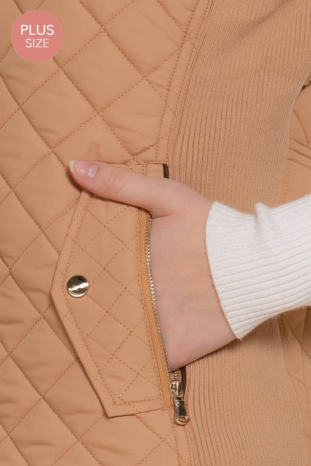 Suede Piping Quilted Padding Vest Active Basic | Active USA