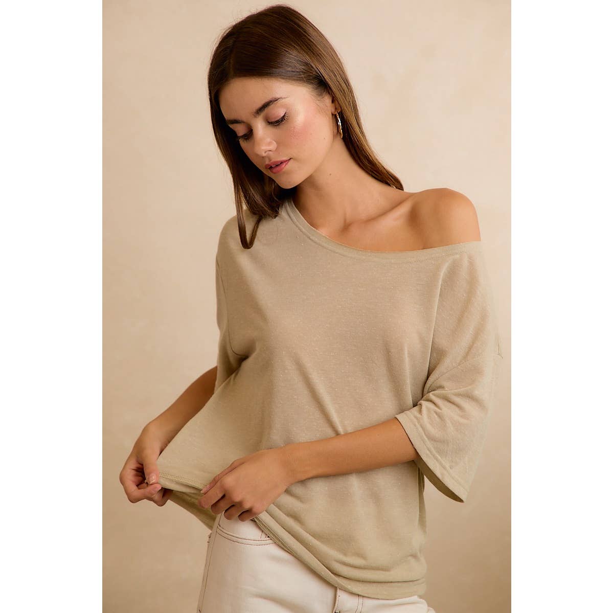 Solid Jersey Relaxed Fit Short Sleeve Pocket Top